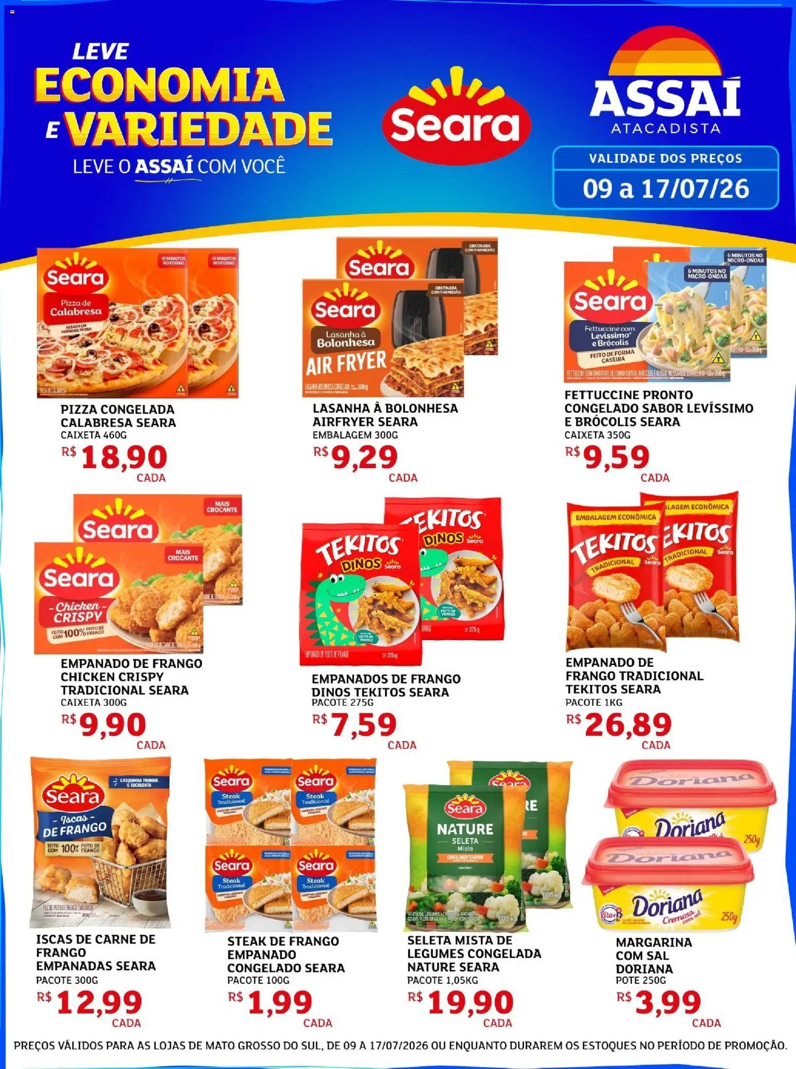 Assaí Atacadista Folheto - válido de 09/07/2026 | Página: 1 | Produtos: Forno, Carne, Brócolis, Sal