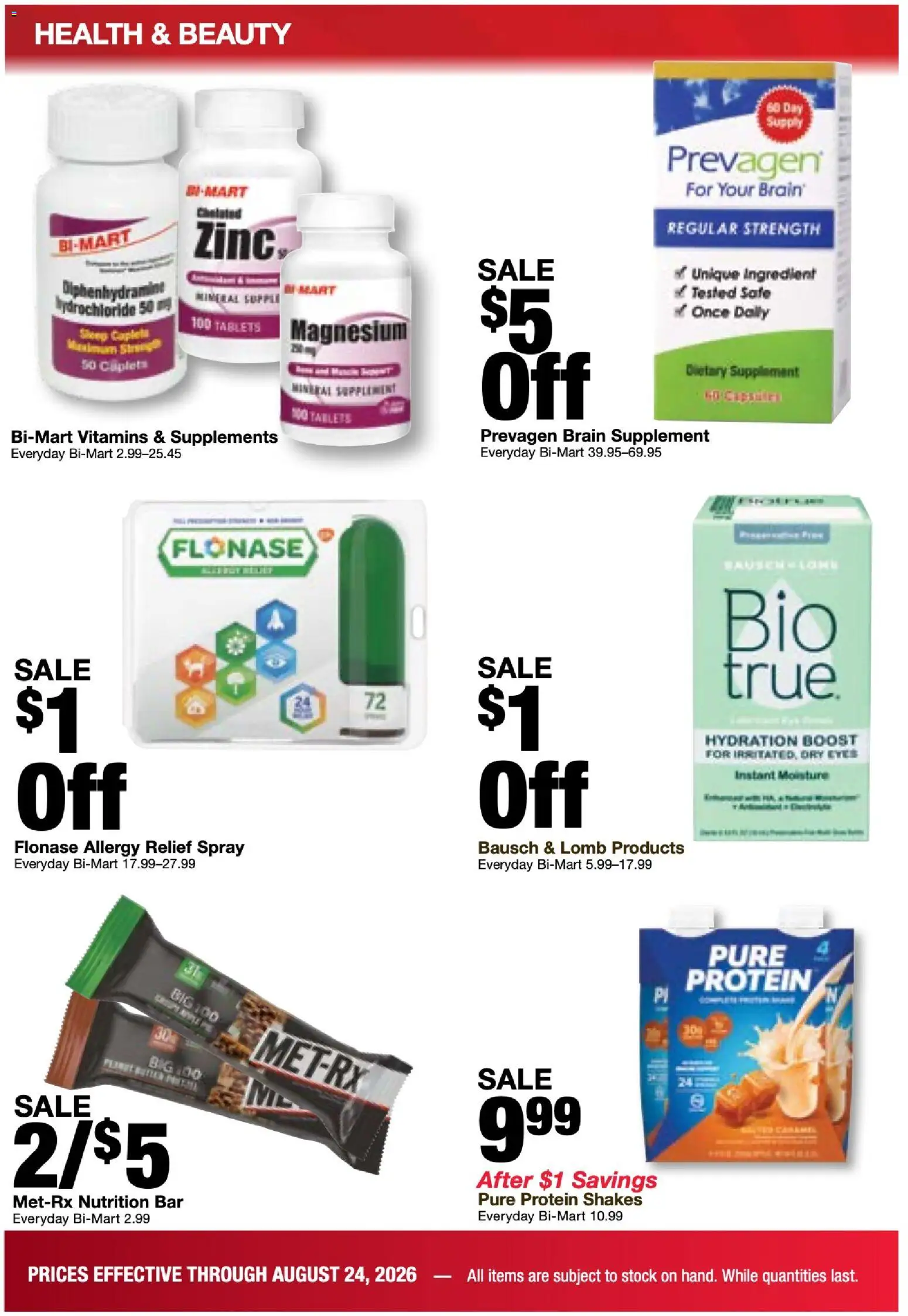 Bi-Mart Weekly Ad - valid from 08/18/2026 | Page: 20 | Products: Magnesium, Safe, Protein