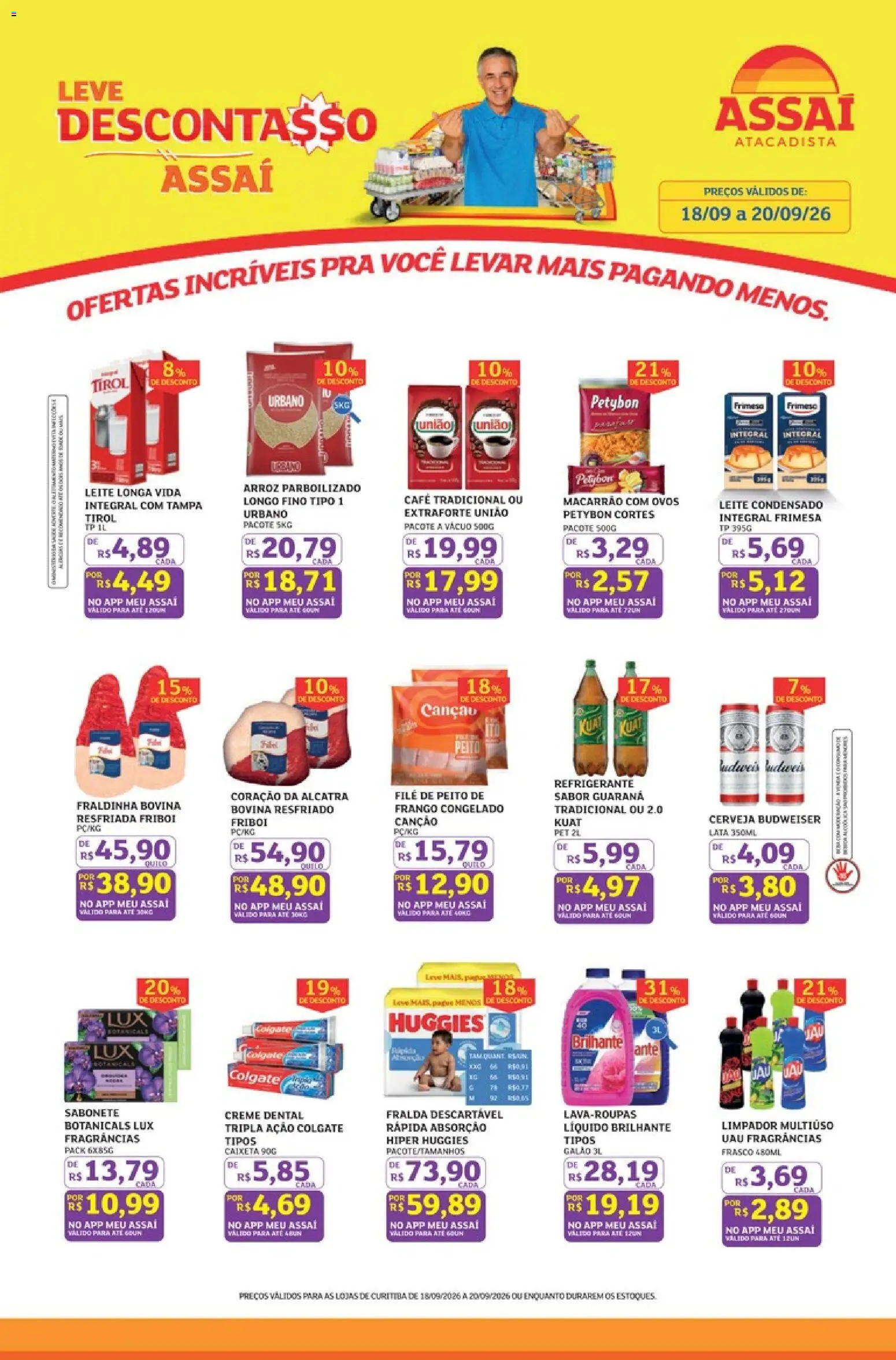Assaí Atacadista Folheto - válido de 18/09/2026 | Página: 1 | Produtos: Arroz parboilizado, Café, Arroz, Macarrão