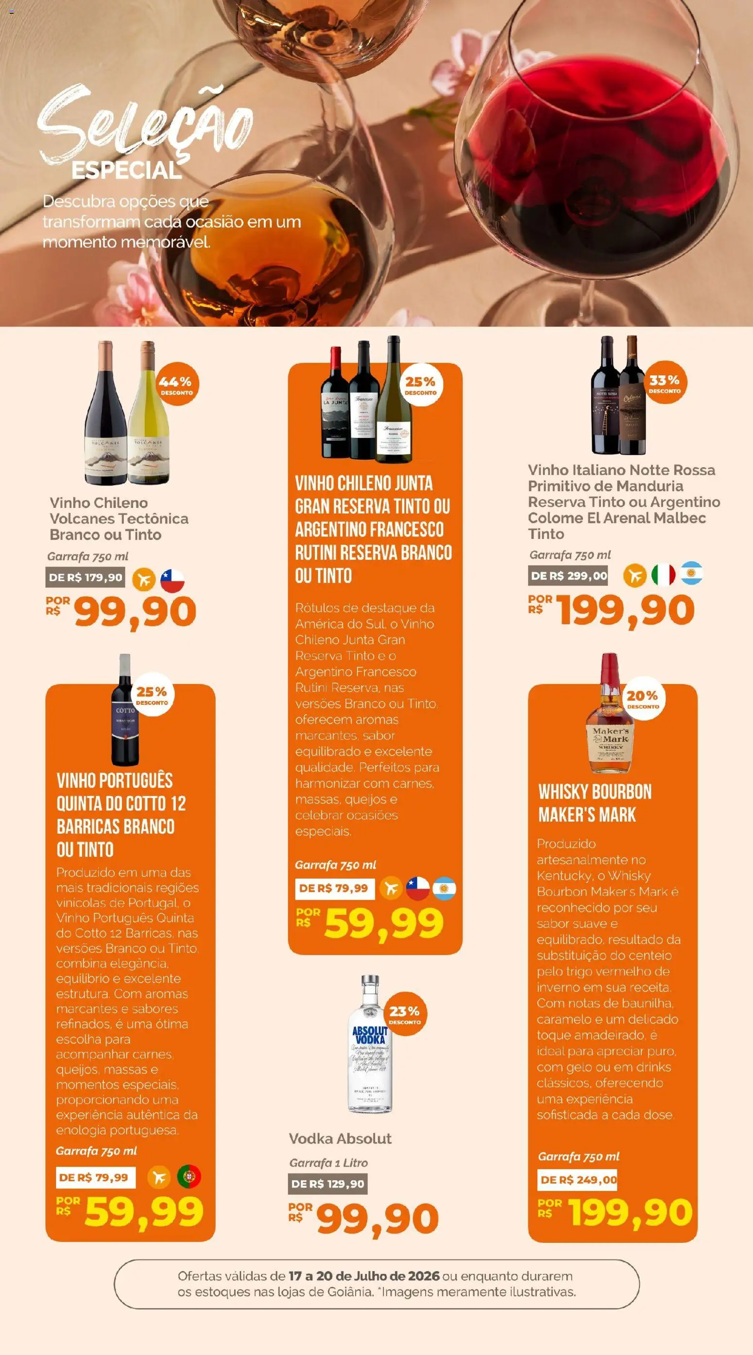 Oba Hortifruti Folheto - válido de 17/07/2026 | Página: 8 | Produtos: Centeio, Whisky, Vinho, Vodka
