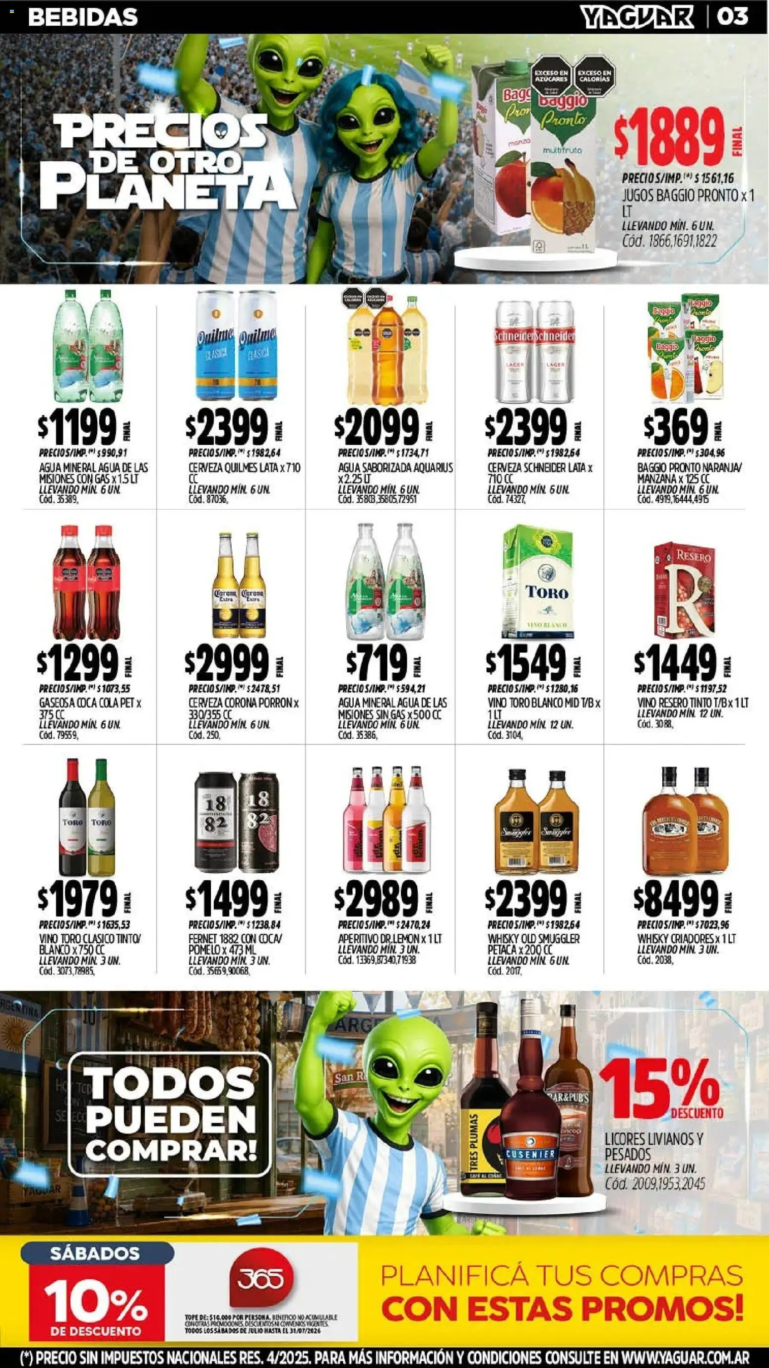 Yaguar - Oferta Semanal Misiones │ válido desde el 13/07/2026 | Página: 4 | Productos: Whisky, Agua, Pomelo, Agua saborizada