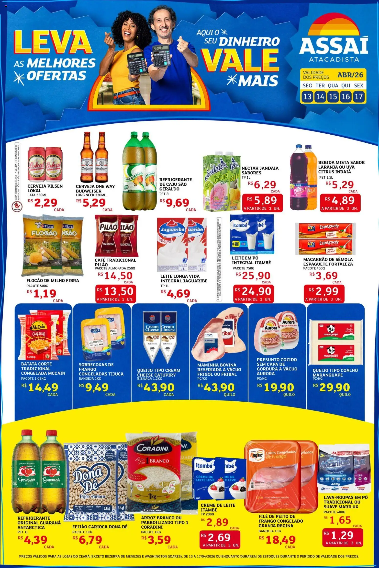 Assaí Atacadista Folheto - válido de 13.04.2026 | Página: 1 | Produtos: Goiaba, Espaguete, Refrigerante, Leite em pó