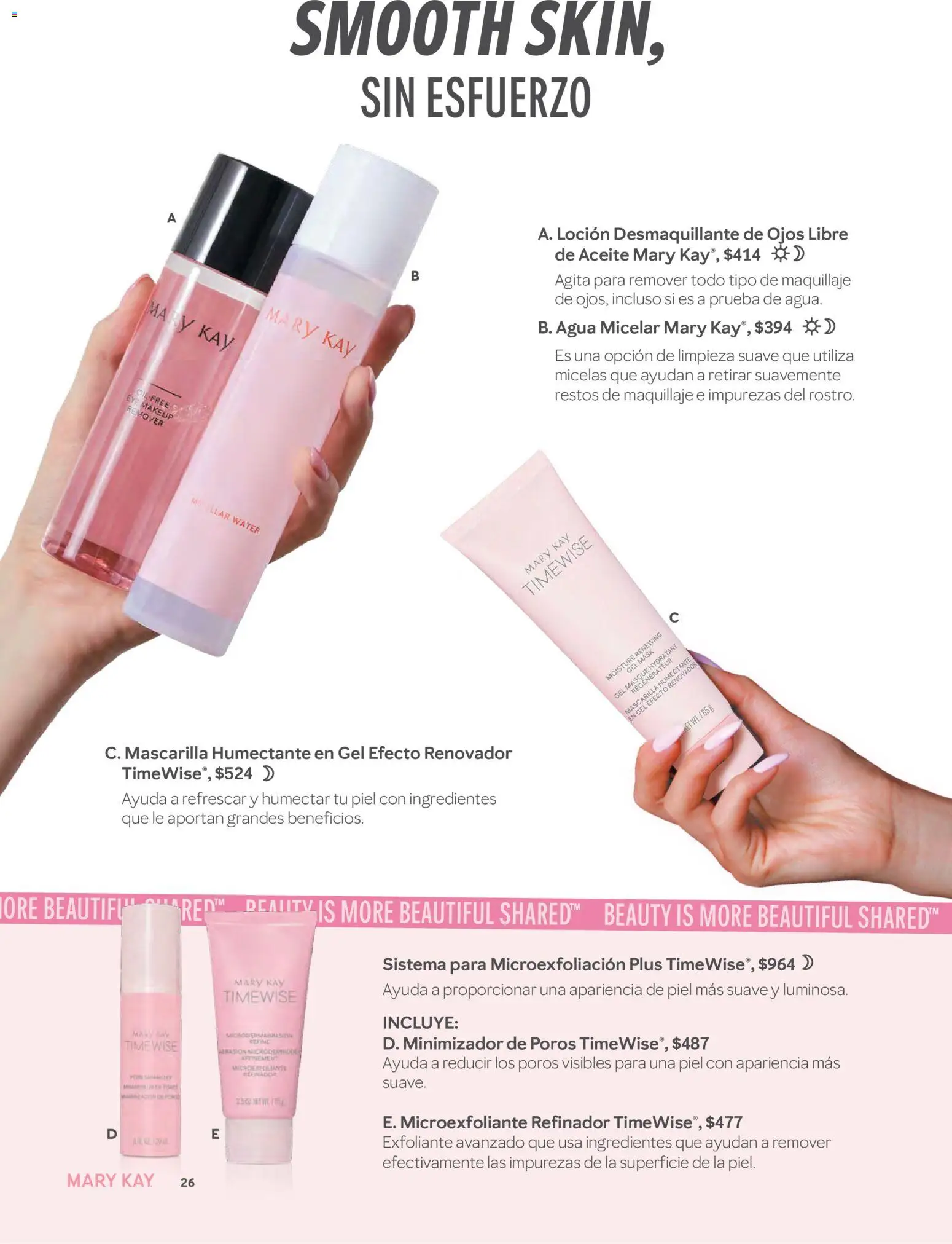 Nuevas ofertas de Mary Kay válidas en toda la República Mexicana desde el 01/09/2026. ¡Encuentra las mejores ofertas en Mary Kay catálogo! | Página: 26 | Productos: Agua, Desmaquillante, Mascarilla, Desmaquillante de ojos