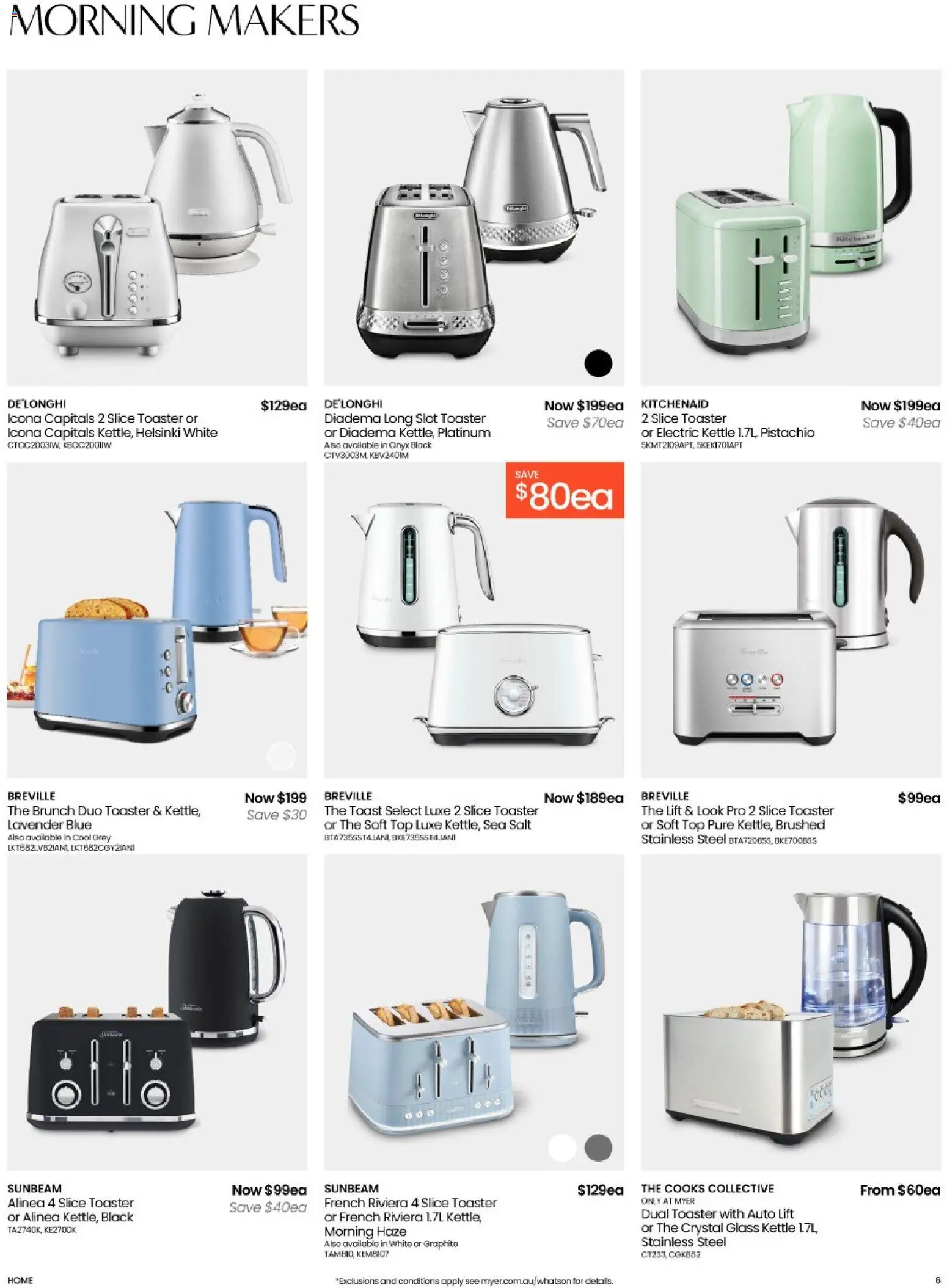 Myer catalogue - valid from 05.05.2026 | Page: 6 | Products: Salt, Kettle, Toaster