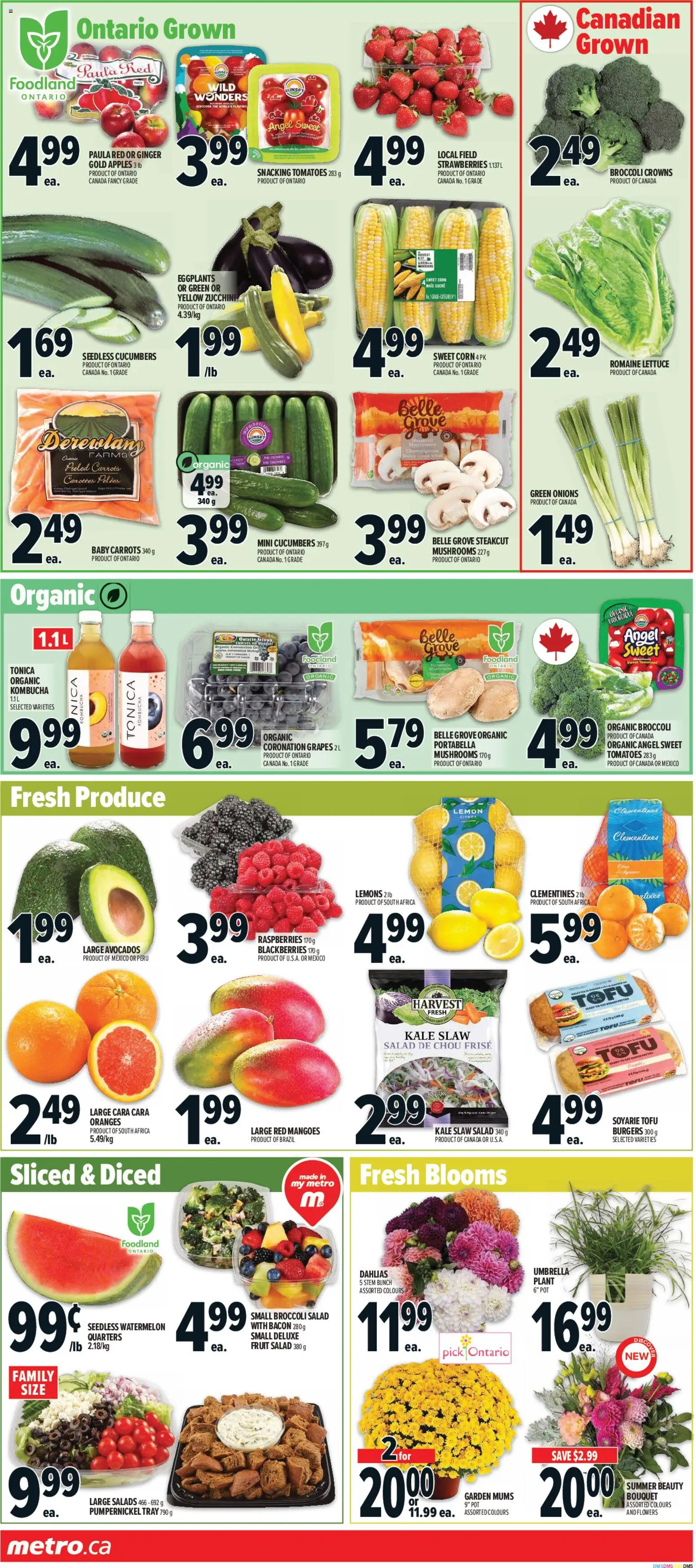 Metro flyer valid from Aug 27, 2026 | Page: 7 | Products: Broccoli, Corn, Grapes, Apples
