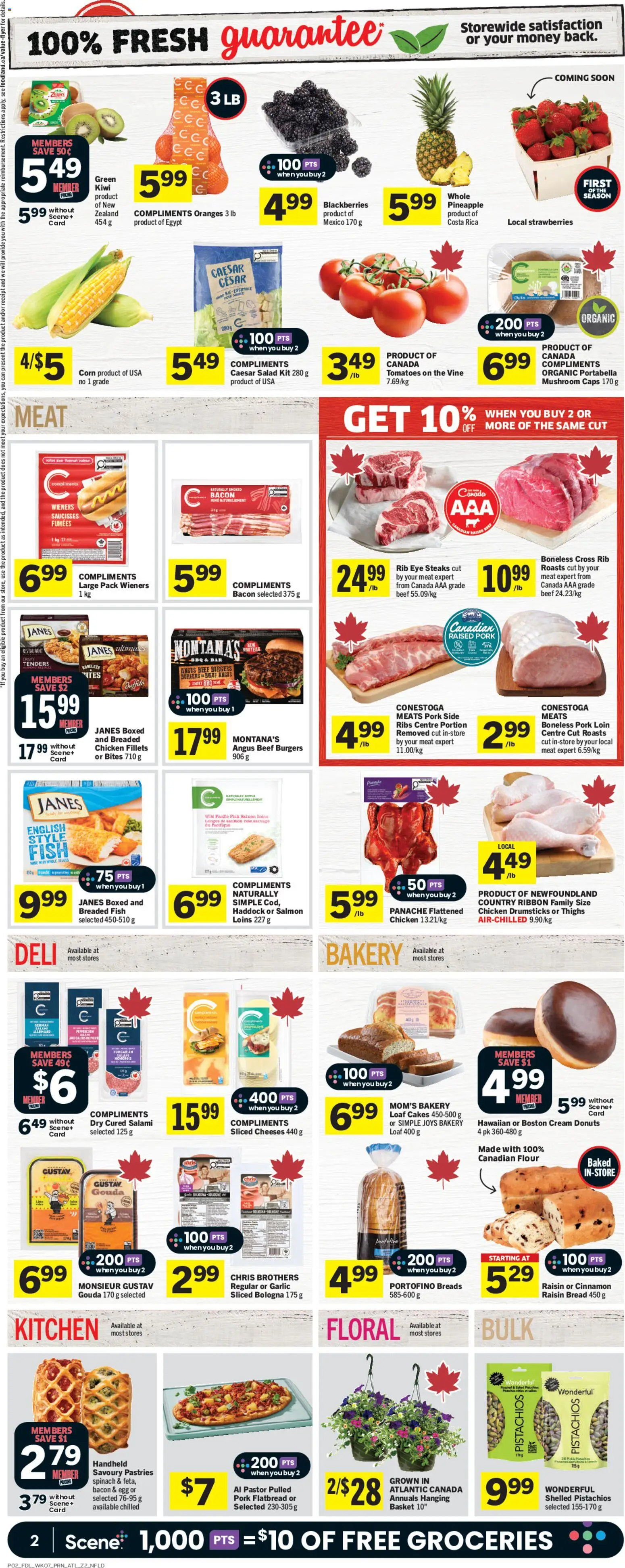Foodland flyer valid from 11.06.2026 | Page: 3 | Products: Salad, Bakery, Salami, Pork