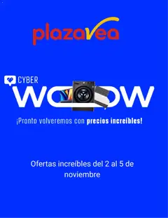 Vista previa de folleto Plaza Vea Cyber WoW Aviso de la Plaza Vea válido desde 22/10/2026