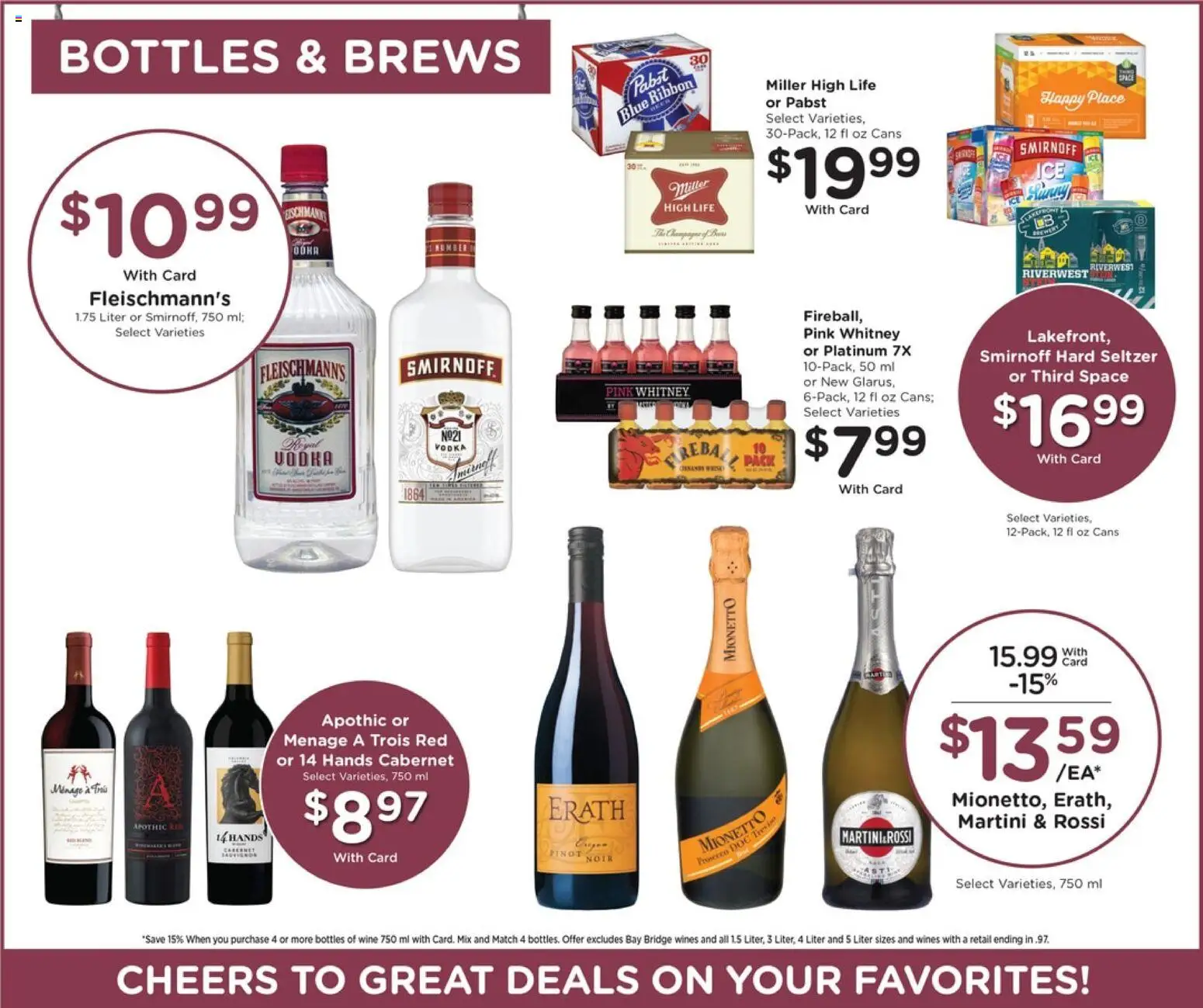 Pick ‘n Save Weekly Ad - valid from 08/26/2026 | Page: 13 | Products: Martini, Wine, Prosecco, Vodka