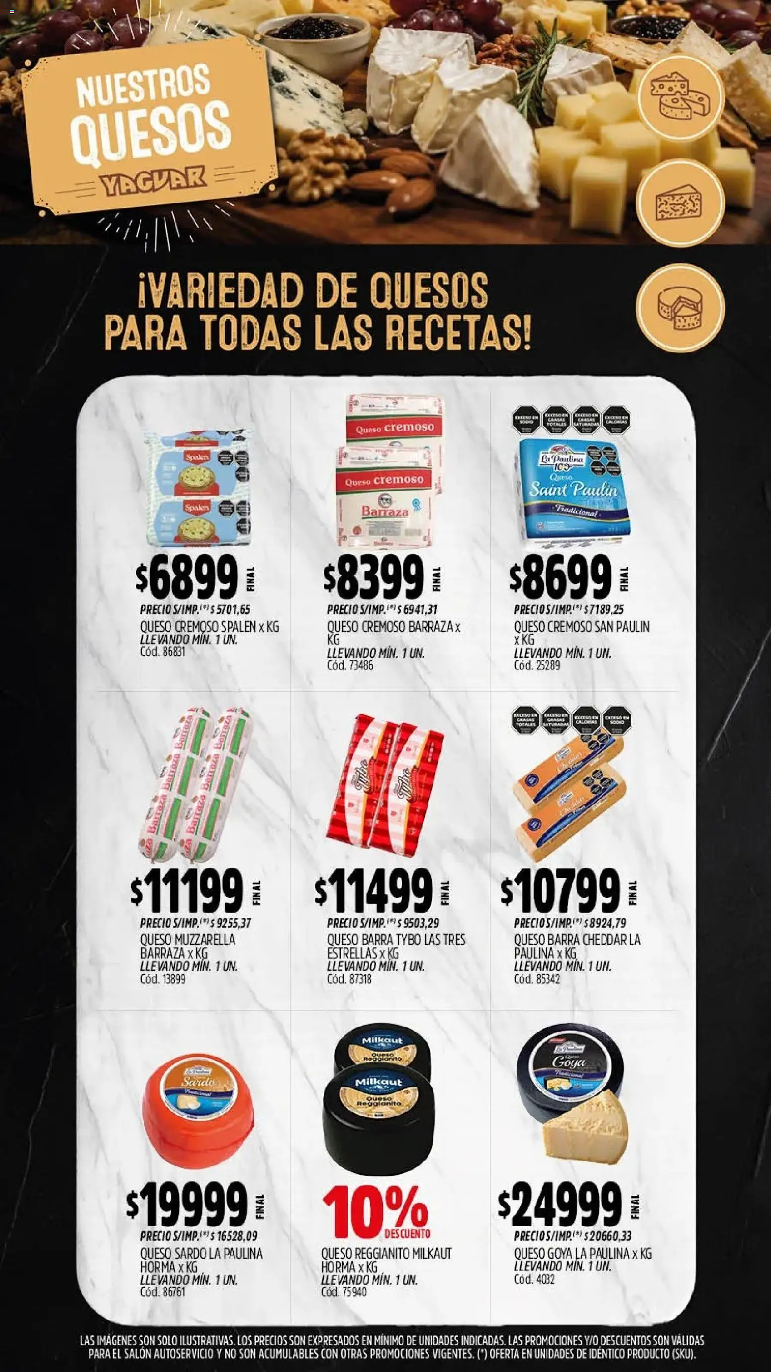 Yaguar - Oferta Semanal Córdoba │ válido desde el 03/08/2026 | Página: 8 | Productos: Muzzarella, Queso