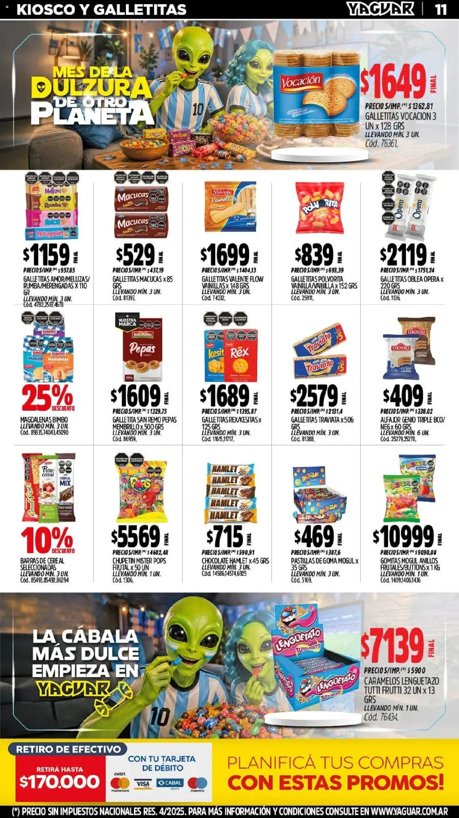 Yaguar - Oferta Semanal Parque Chacabuco │ válido desde el 13/07/2026 | Página: 12 | Productos: Galletitas, Gomitas, Chocolate, Alfajor