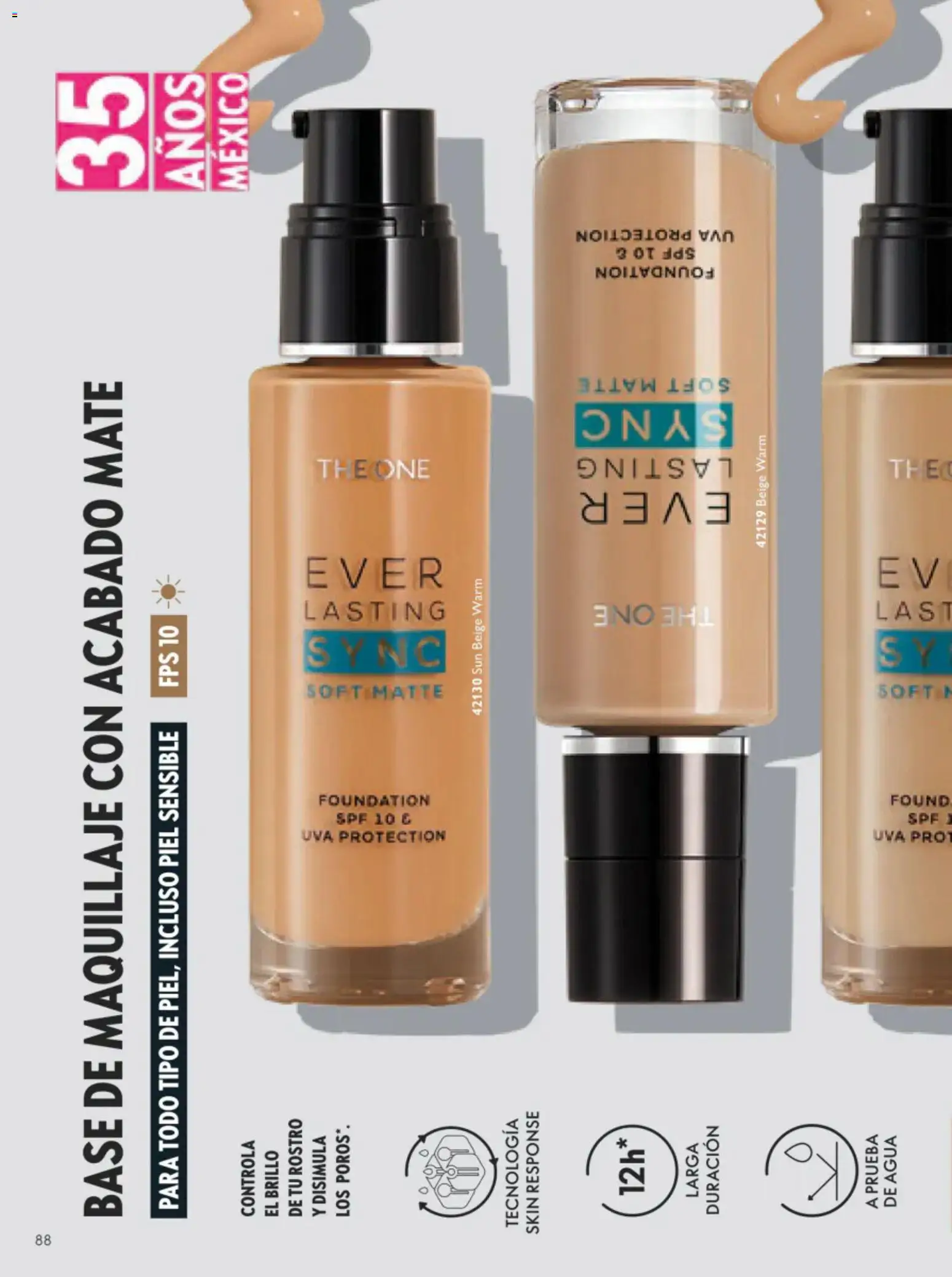 Nuevas ofertas de Oriflame válidas en toda la República Mexicana desde el 11/07/2026. ¡Encuentra las mejores ofertas en Oriflame campaña 10 2026! | Página: 88 | Productos: Base de maquillaje, Agua, Uva, Mate