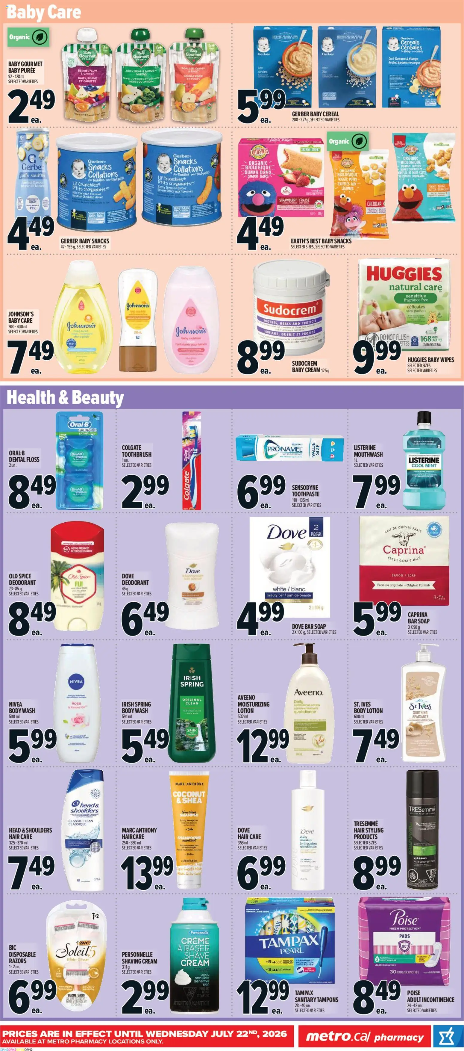 Metro flyer valid from Jun 25, 2026 | Page: 18 | Products: Cereals, Cream, Body lotion, Butter