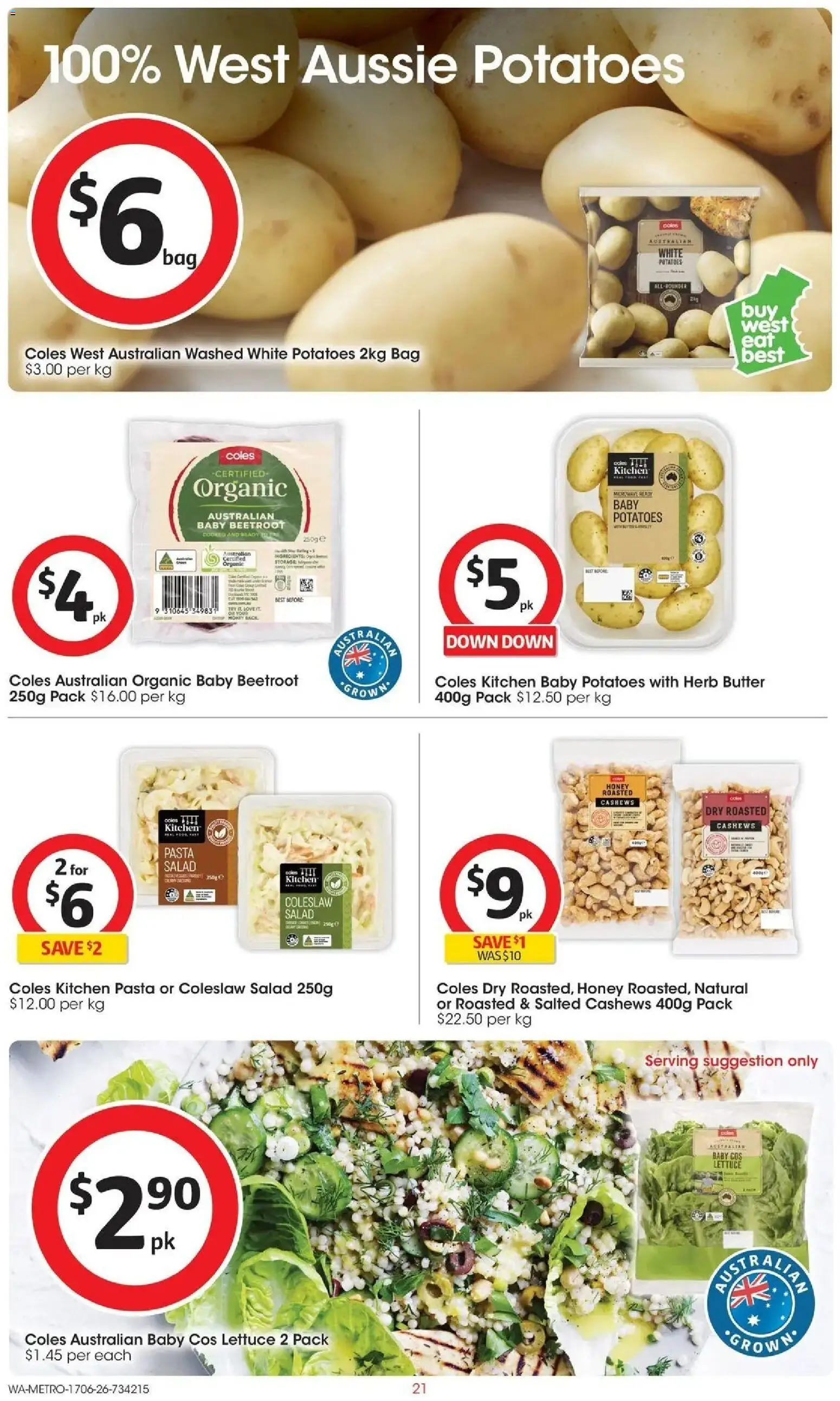 Coles catalogue - valid from 16.06.2026 | Page: 21 | Products: Butter, Honey, Pasta, Bag