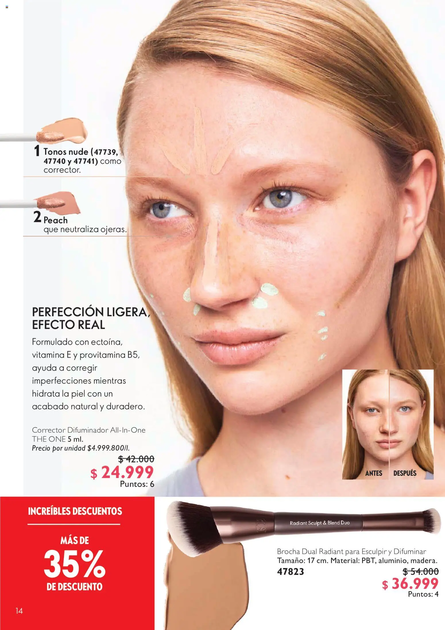 Oriflame revista - valida desde el 01/08/2026 | Página: 14 | Productos: Brocha, Corrector