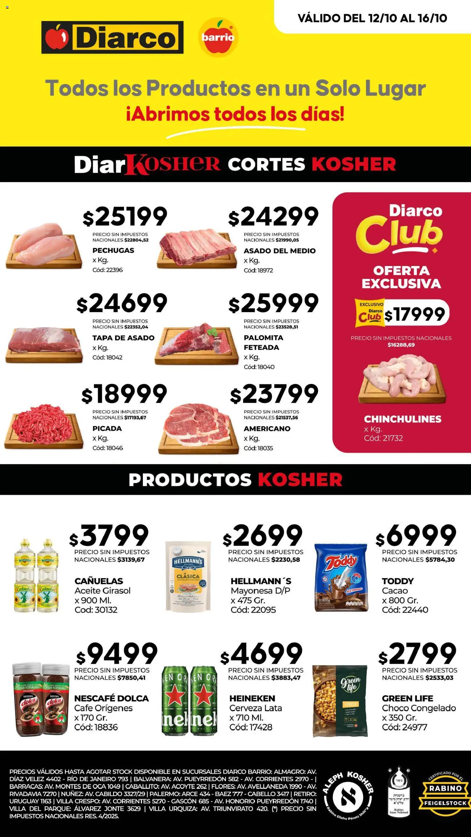 Diarco - Ofertas Kosher │ válido desde el 12/10/2026 | Página: 1