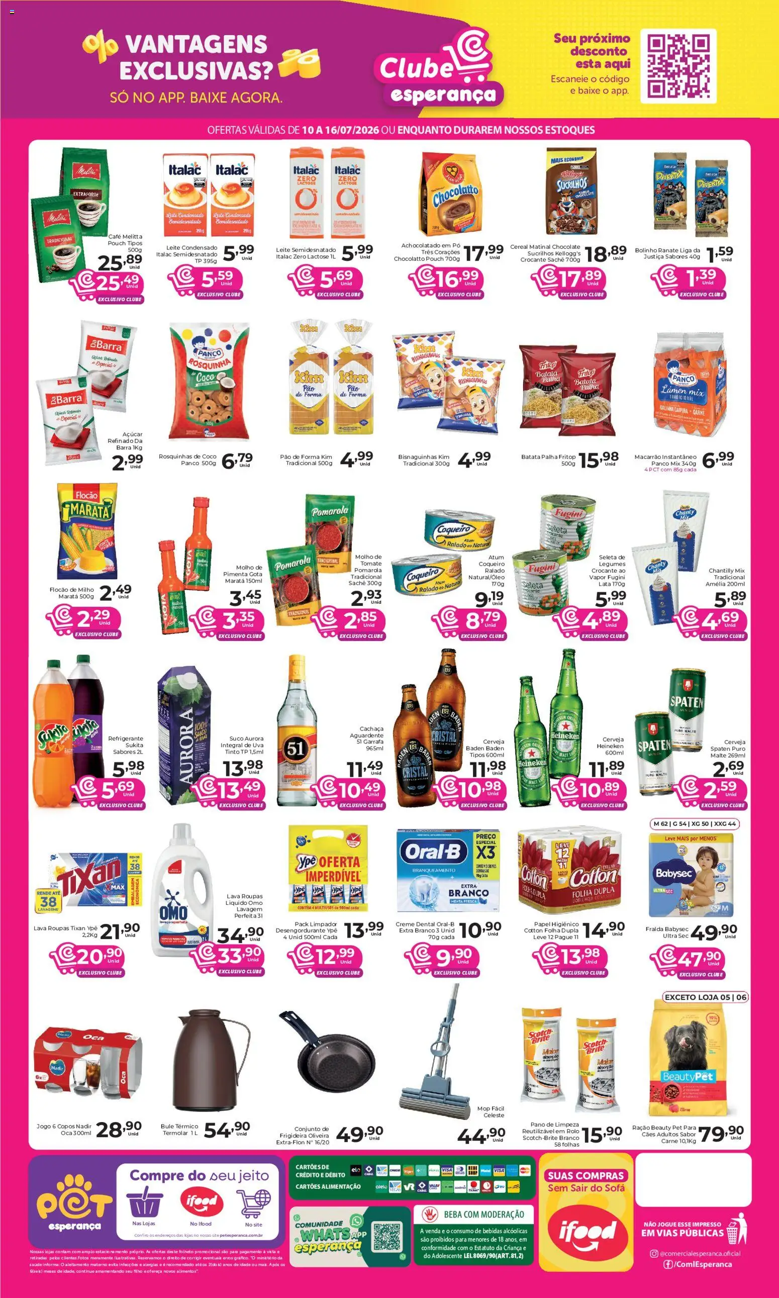 Comercial Esperança Folheto - válido de 10/07/2026 | Página: 2 | Produtos: Pó, Leite, Macarrão, Refrigerante