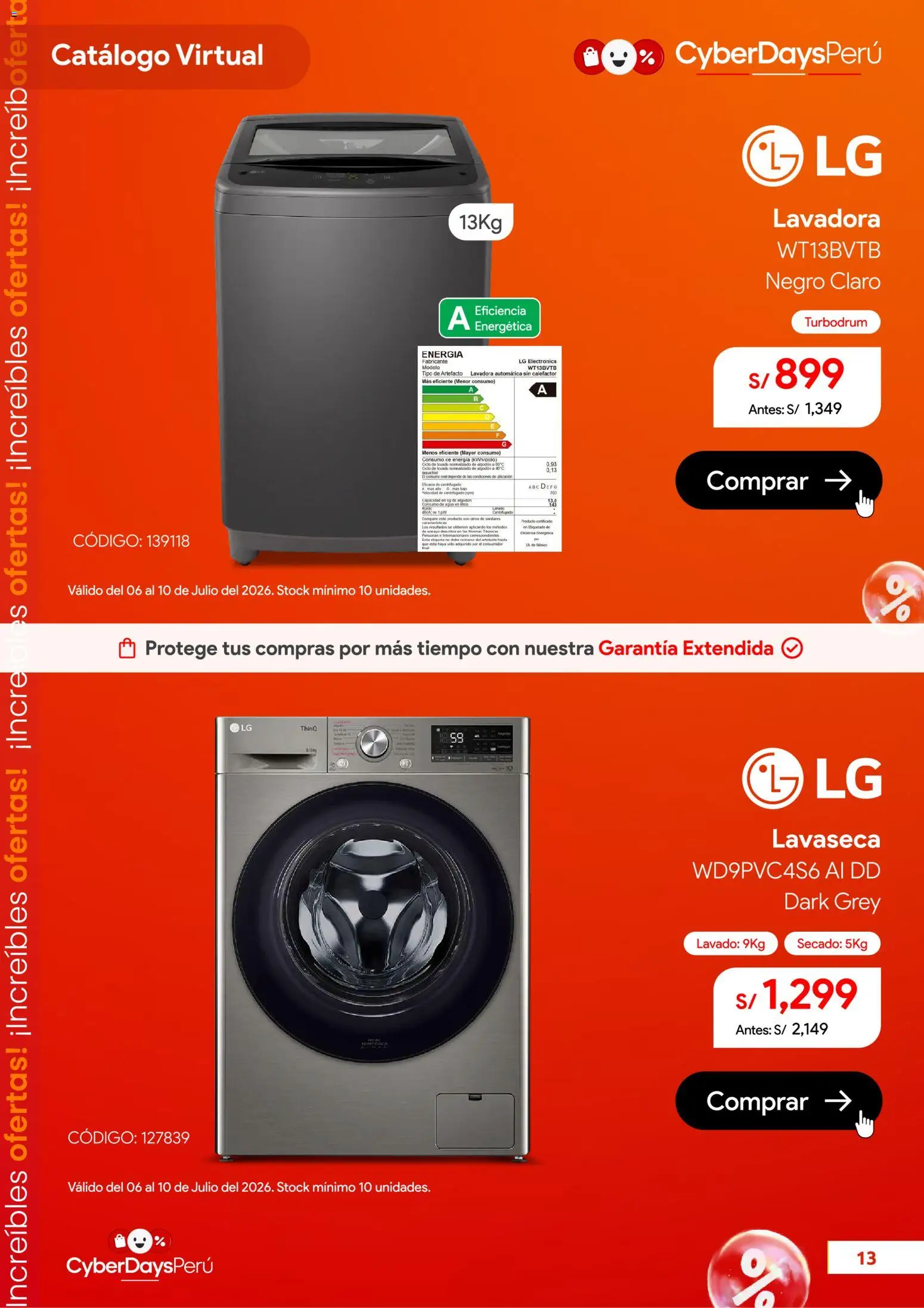 Catálogo Hiraoka válido desde 06/07/2026 | Página: 14 | Productos: Lavadora
