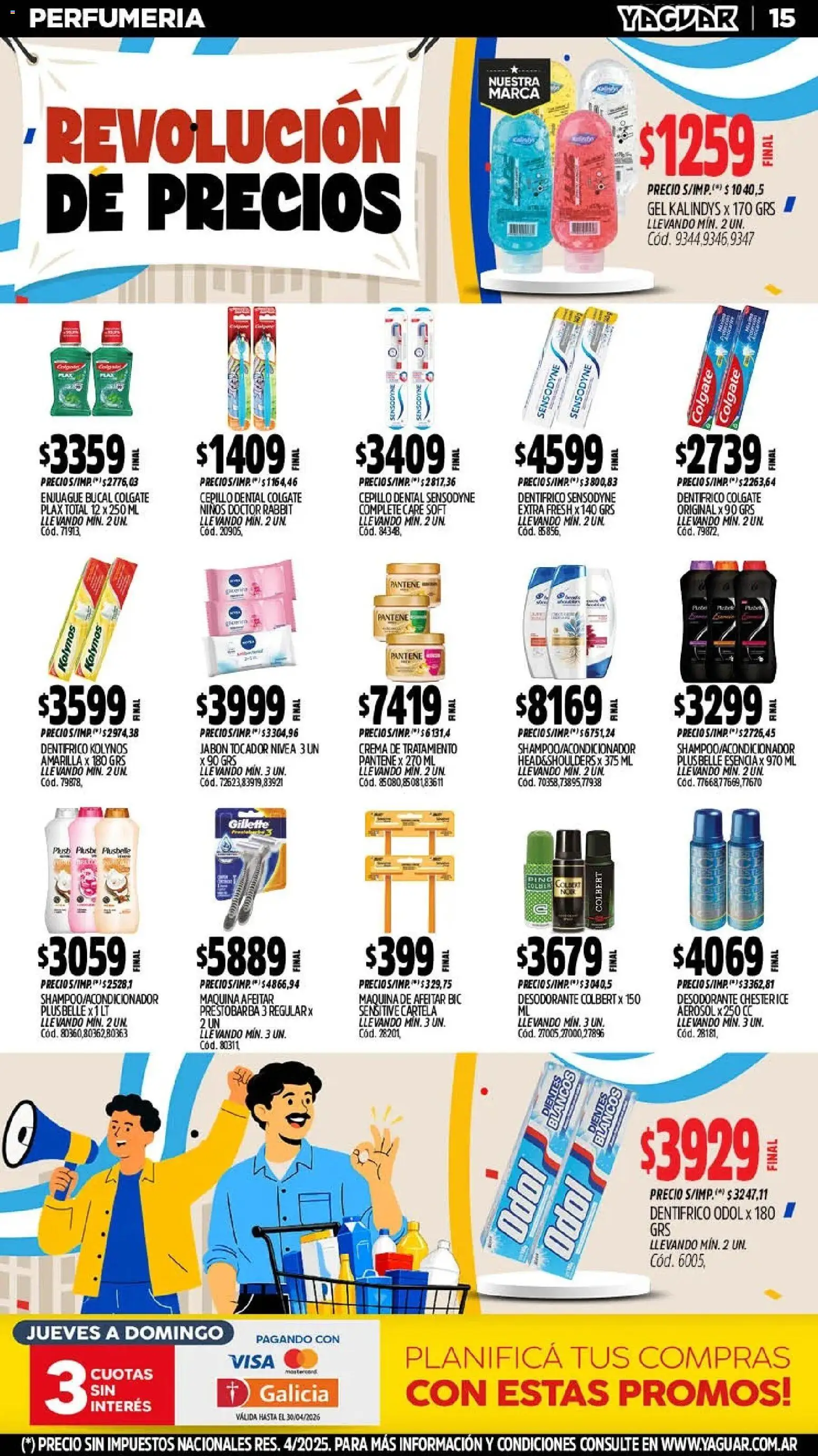 Yaguar - Oferta Semanal Córdoba │ válido desde el 25.05.2026 | Página: 15 | Productos: Maquina de afeitar, Cepillo, Enjuague bucal, Crema