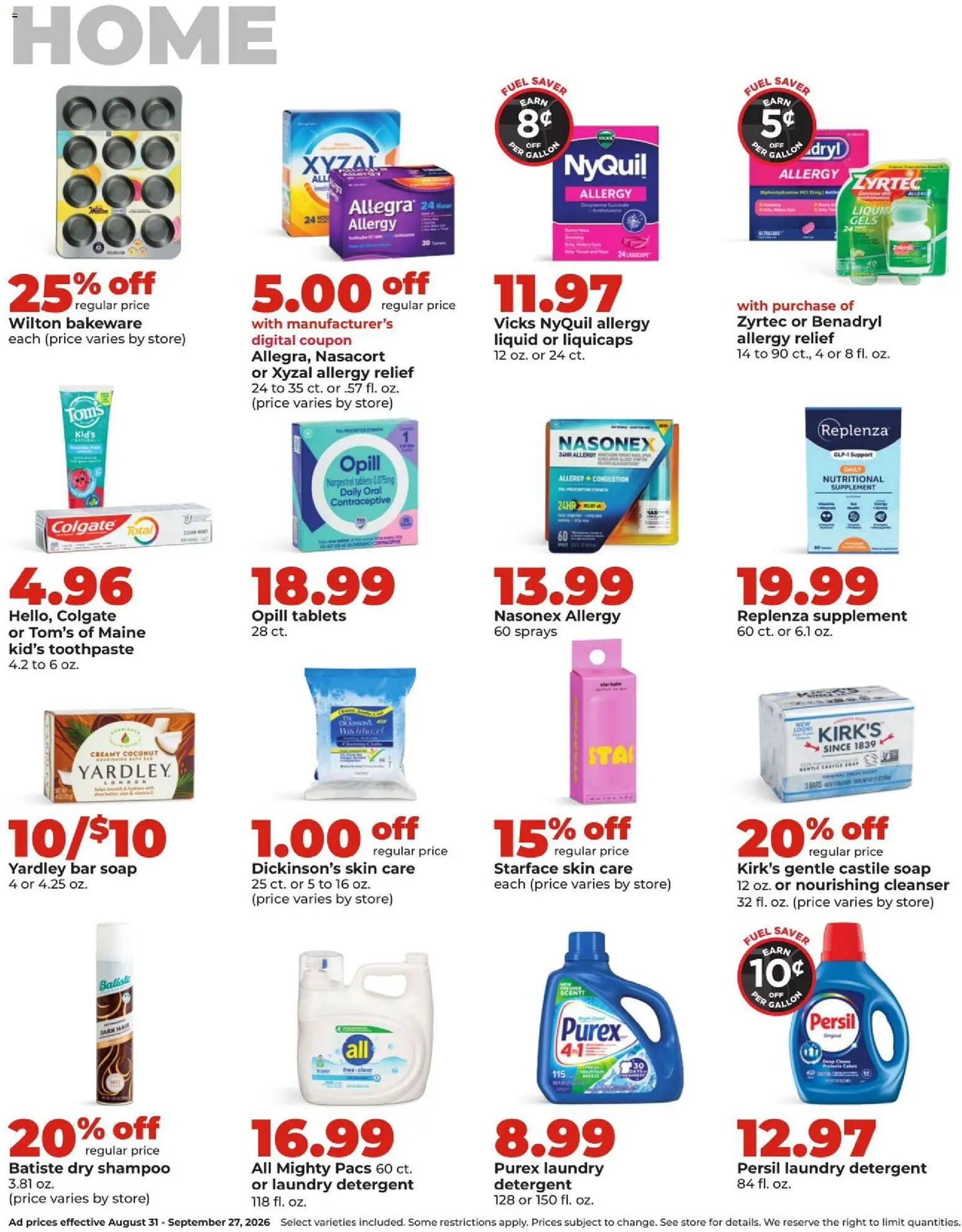 HyVee Monthly Ad - valid from 08/31/2026 | Page: 27 | Products: Shampoo, Soap, Toothpaste, Coconut