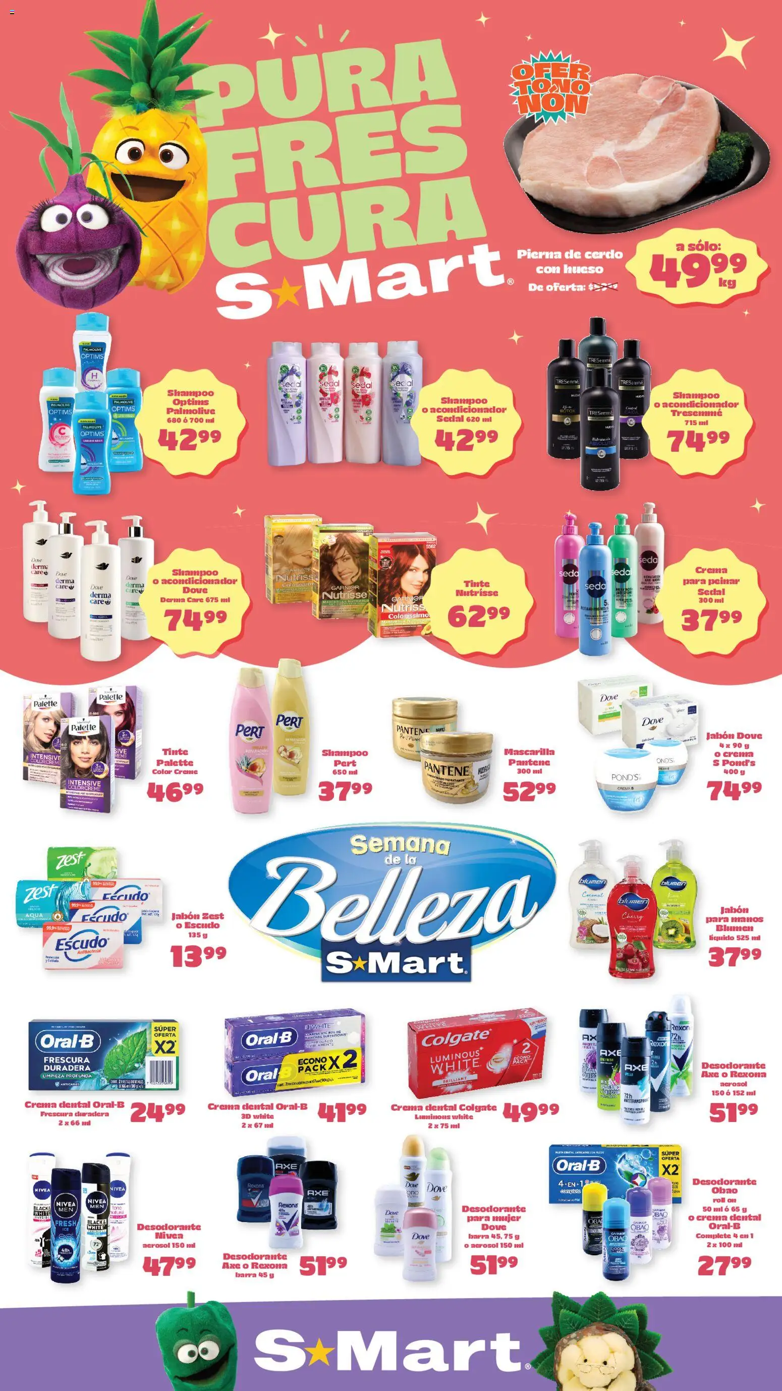 Nuevas ofertas de S-Mart válidas en toda la República Mexicana desde el 22.05.2026. ¡Encuentra las mejores ofertas en S-Mart folleto Ofertas de feria Nuevo Laredo! | Página: 1 | Productos: Crema, Cerdo, Barra, Mascarilla
