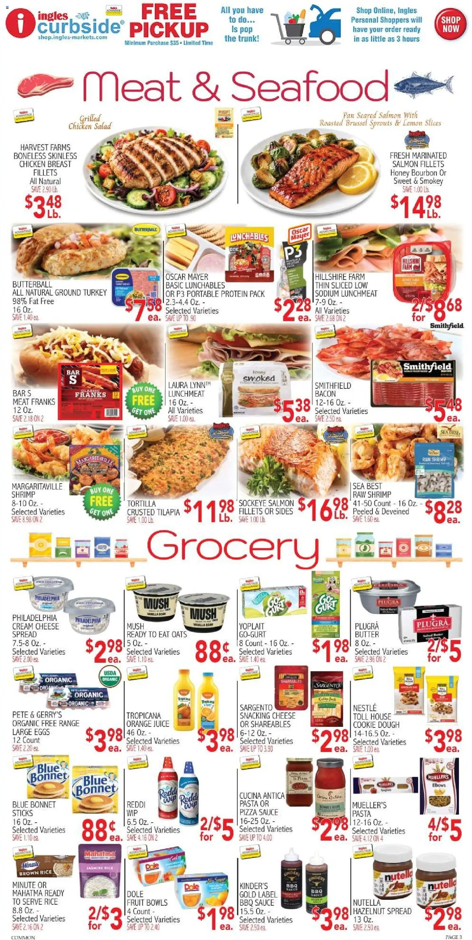 Ingles Weekly Ad - valid from 08/12/2026 | Page: 3 | Products: Protein, Bourbon, Pasta, Vanilla