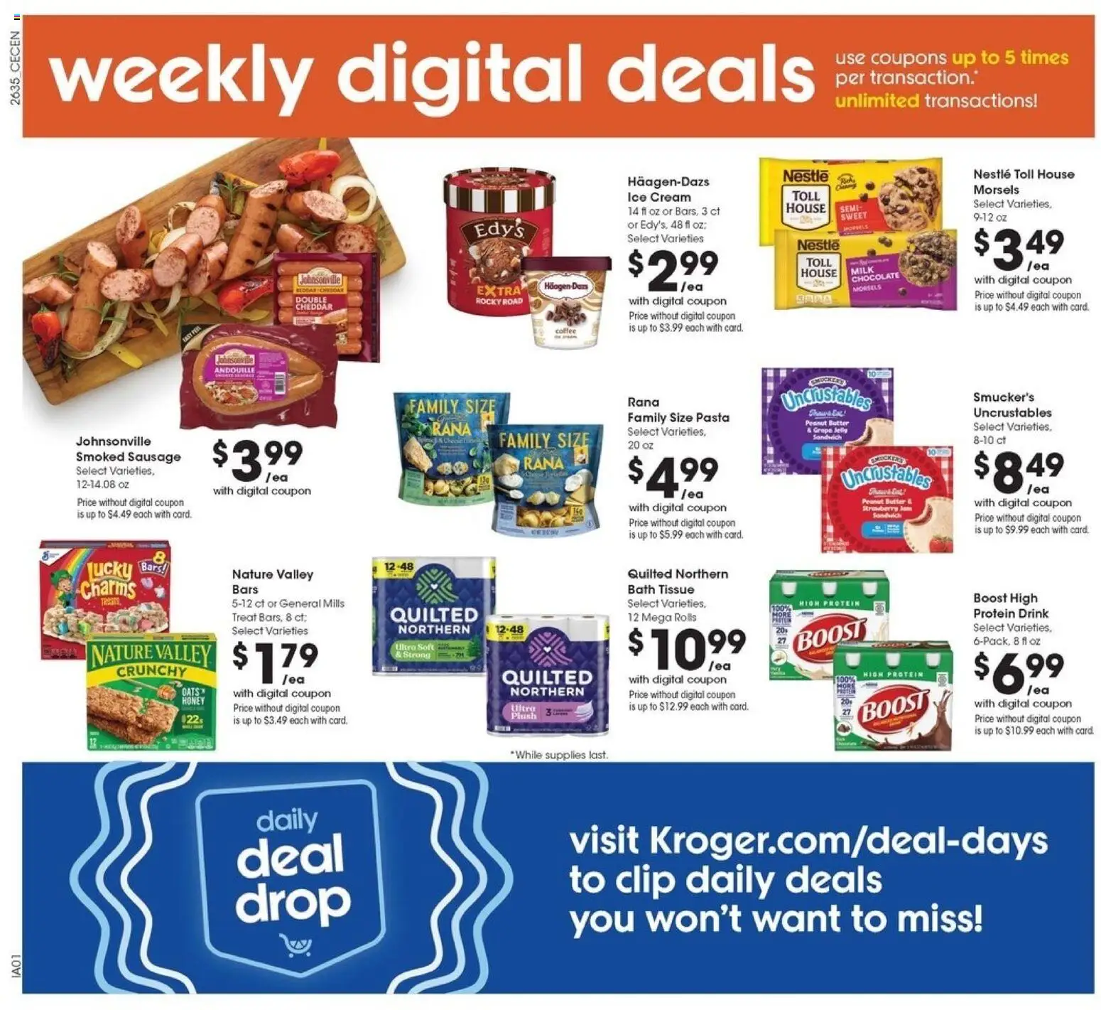 Kroger Weekly Ad - valid from 09/30/2026 | Page: 2 | Products: Butter, Coffee, Chocolate, Sausage