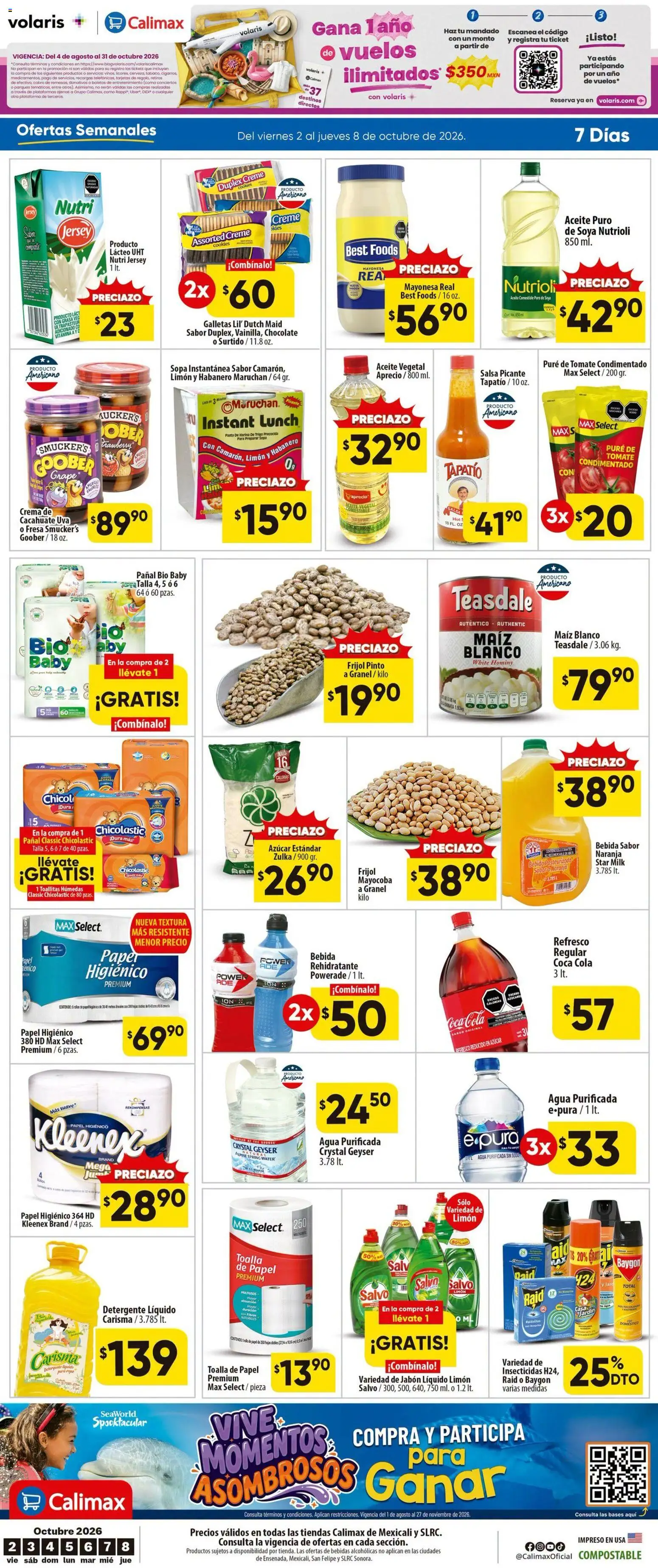 Nuevas ofertas de Calimax válidas en toda la República Mexicana desde el 02/10/2026. ¡Encuentra las mejores ofertas en Calimax folleto Mexicali y SLRC! | Página: 4