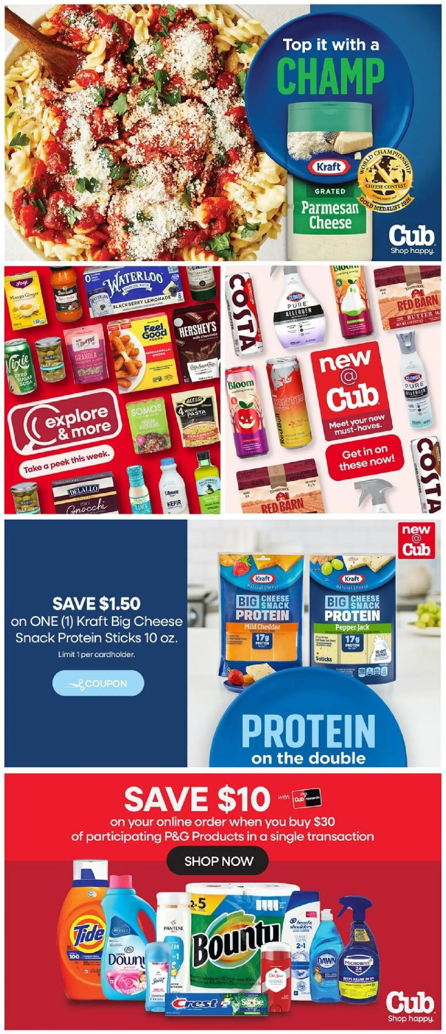 Cub Foods Weekly Ad - valid from 09/27/2026 | Page: 11 | Products: Grated cheese, Cheese, Pasta, Parmesan