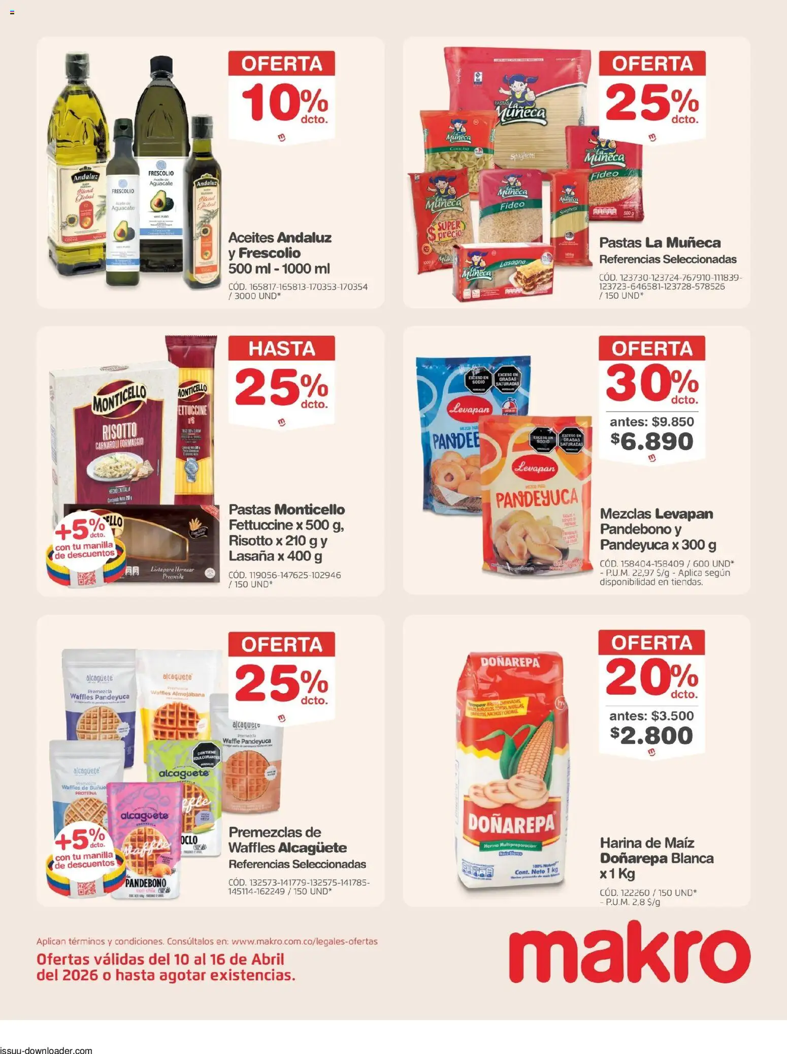 Makro revista - valida desde el 10.04.2026 | Página: 12 | Productos: Aguacate, Harina, Mermelada, Maiz