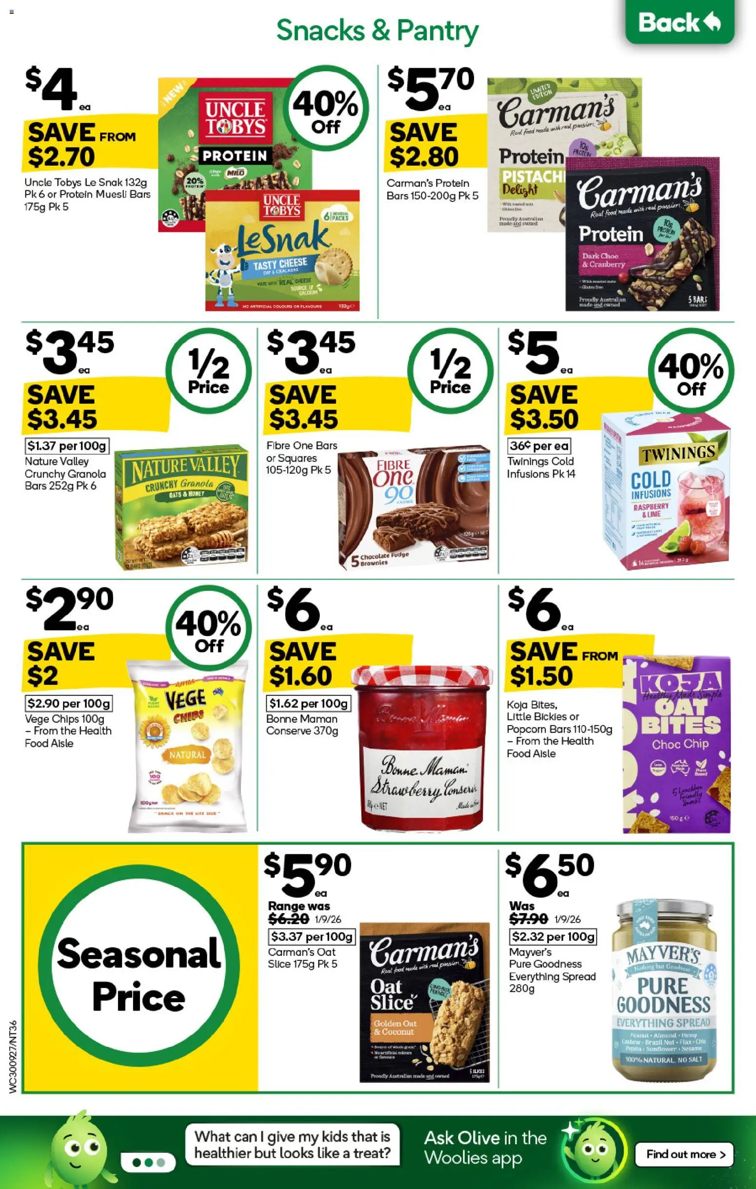 Woolworths catalogue - valid from 30/09/2026 | Page: 32 | Products: Snacks, Protein, Chips, Coconut