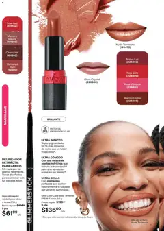 Vista previa de Ultra Color Lápiz labial Brillante FPS 15, Ultra Color Lápiz labial Brillante FPS 15 6 tonos. 3,6 g. Con pigmentos perlados que captan naturalmente la luz para dar un brillo iluminador., nuevo folleto de la tienda, válido en México a partir del 24.04.2026 | Página: 44