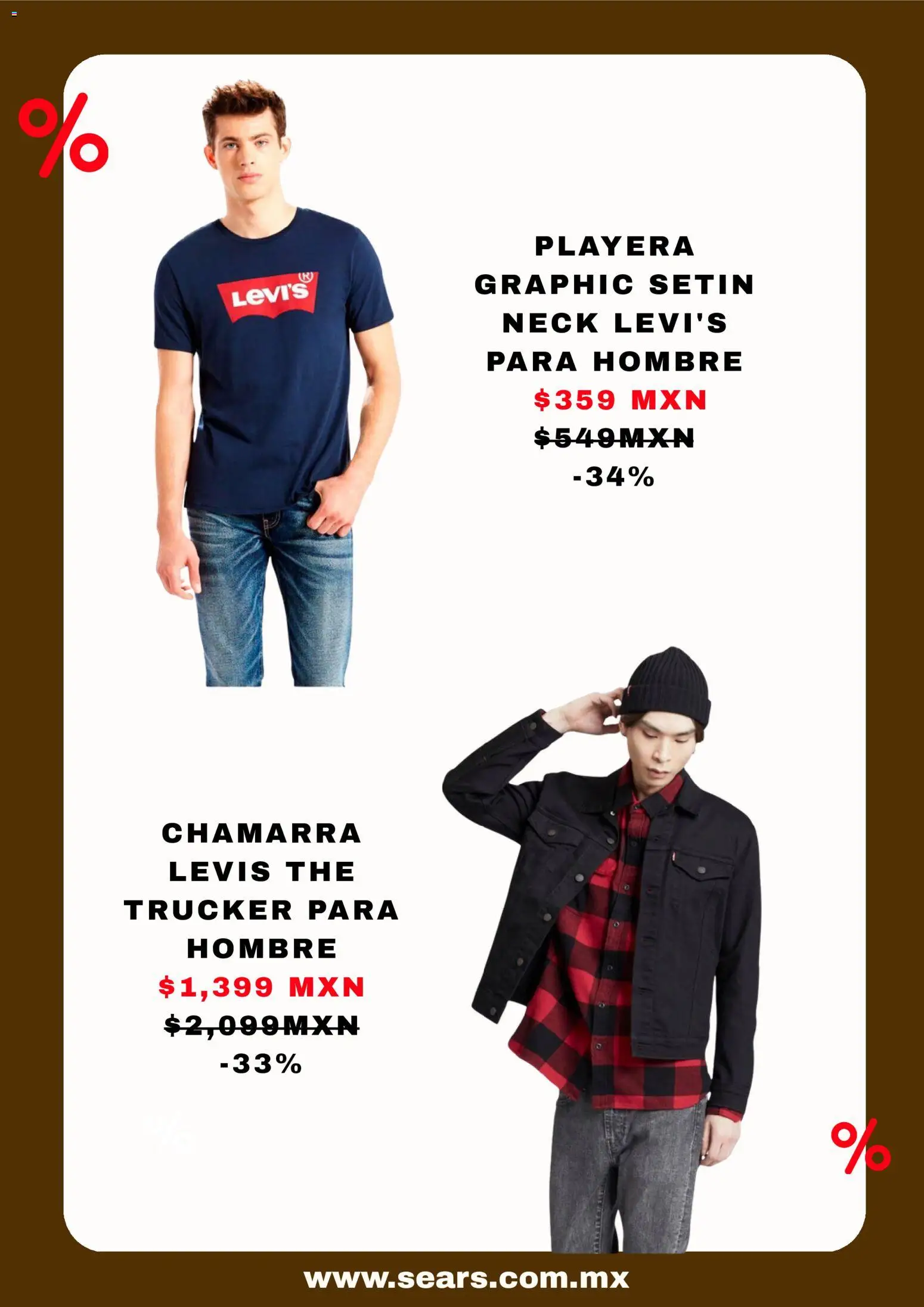 Nuevas ofertas de Sears válidas en toda la República Mexicana desde el 23/07/2026. ¡Encuentra las mejores ofertas en Sears promociones! | Página: 4 | Productos: Chamarra, Playera