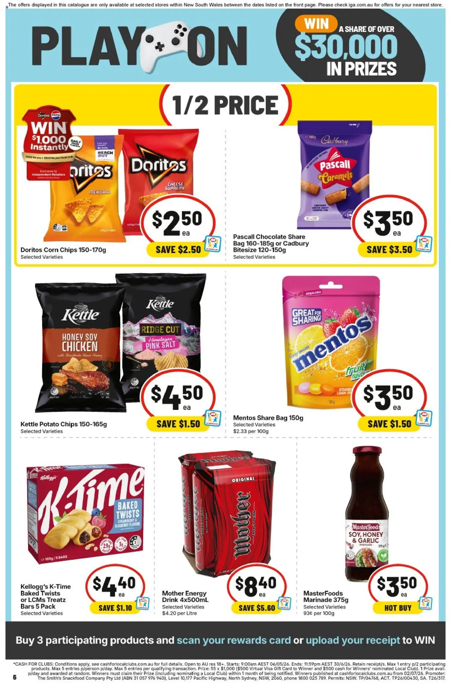 IGA catalogue - valid from 03.06.2026 | Page: 6 | Products: Chocolate, Chicken, Garlic, Bag