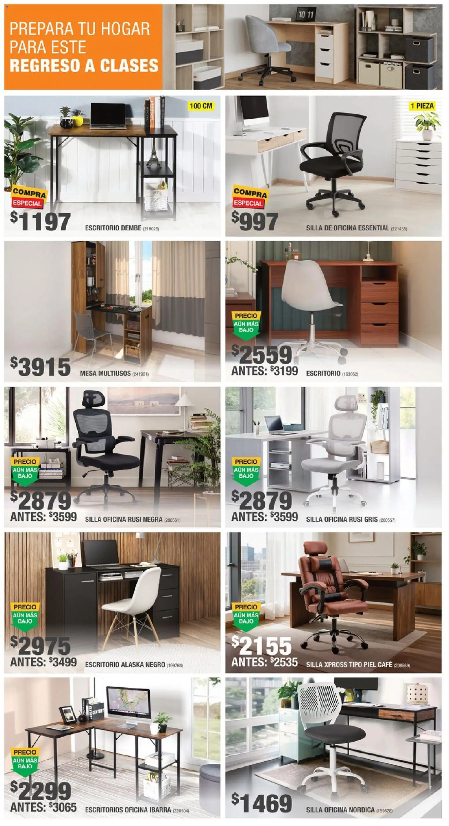 Nuevas ofertas de Home Depot válidas en toda la República Mexicana desde el 13/08/2026. ¡Encuentra las mejores ofertas en Home Depot catálogo! | Página: 19 | Productos: Silla, Café, Escritorio, Silla de oficina