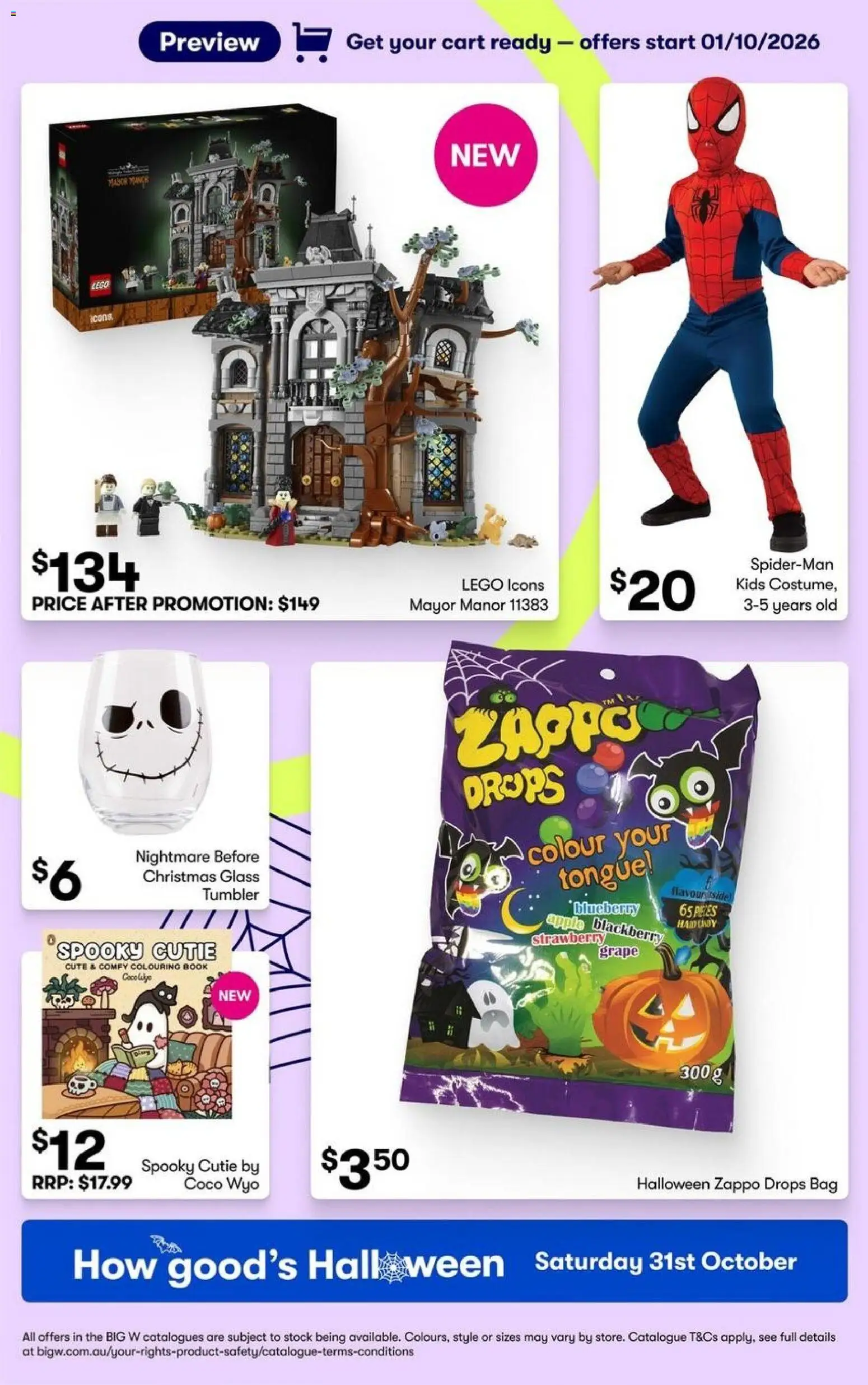 Big W catalogue - valid from 01/10/2026 | Page: 2 | Products: Ham, Cart, LEGO, Bag