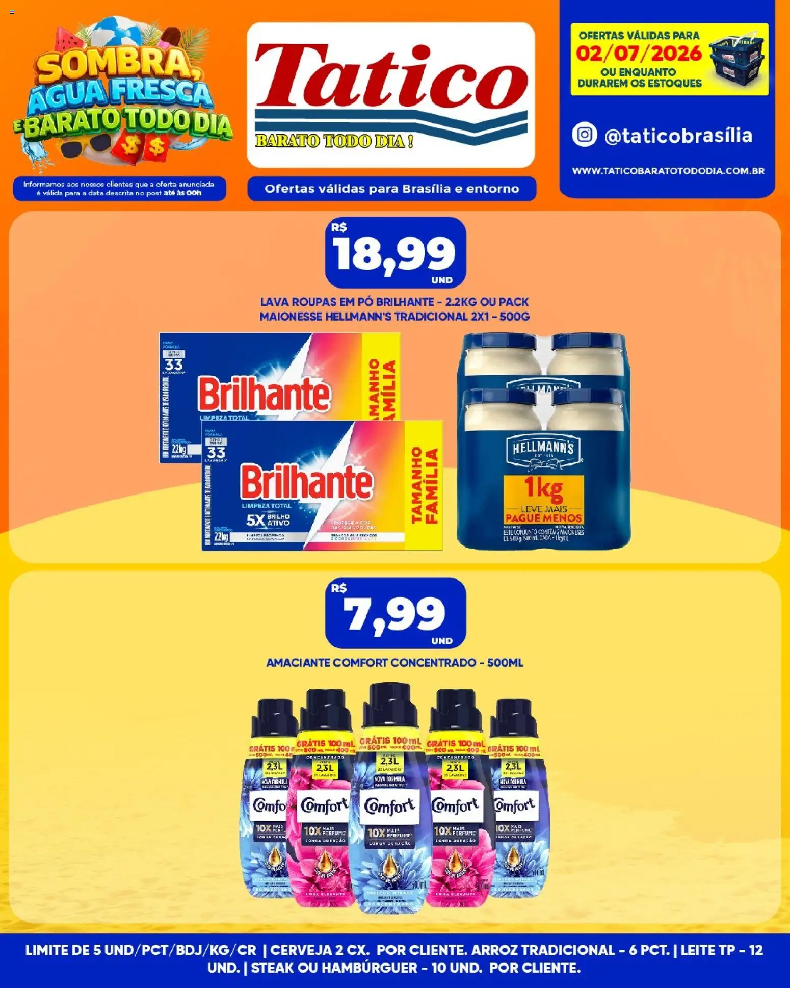 Tatico Folheto - válido de 02/07/2026 | Página: 6 | Produtos: Pó, Arroz, Roupas, Hambúrguer