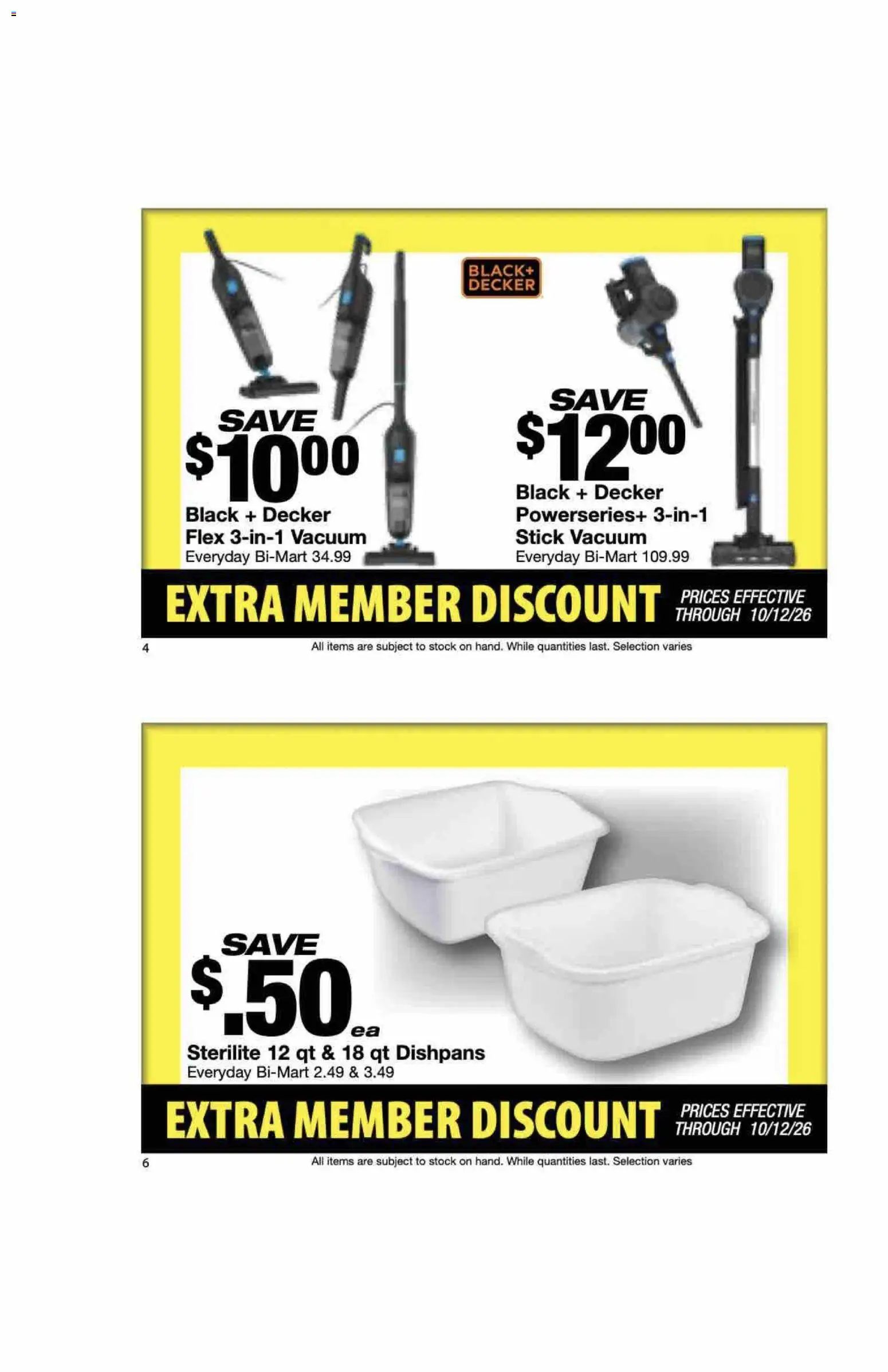 Bi-Mart Extra Member Discount Book - valid from 09/28/2026 | Page: 4 | Products: Vacuum