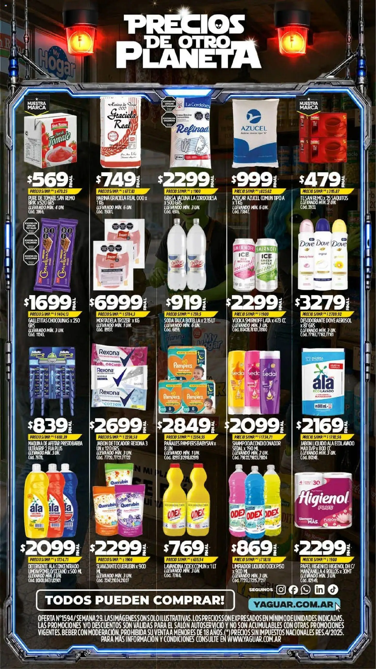 Yaguar - Oferta Semanal Mendoza │ válido desde el 13/07/2026 | Página: 2 | Productos: Lavandina, Harina, Tomate, Limpiador