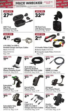 Preview of Princess Auto flyer - Price Wrecker from shop Princess Auto valid from Jul 1, 2026 | Page: 7 | Products: Phone, Audio, Camera, Cable