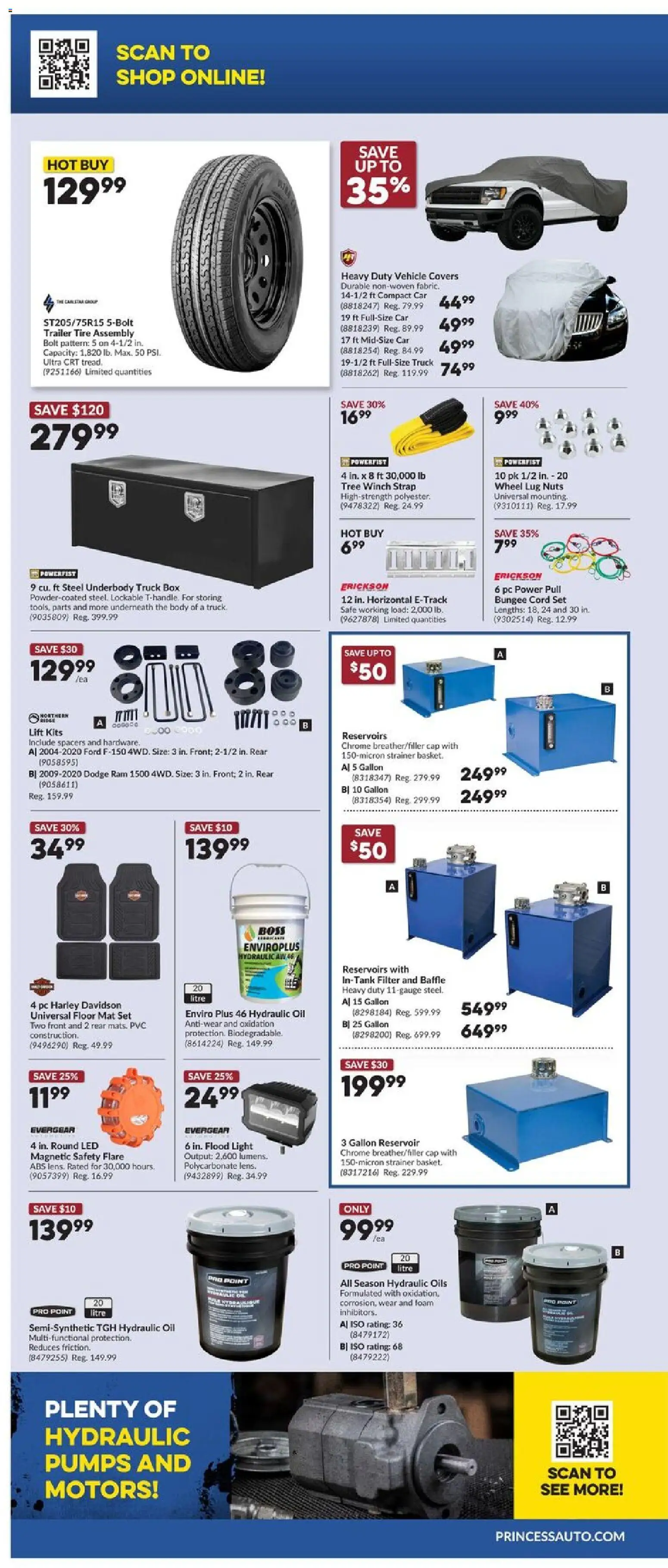 Princess Auto flyer valid from Jul 7, 2026 | Page: 6 | Products: Nuts, Cap, Box, Oil
