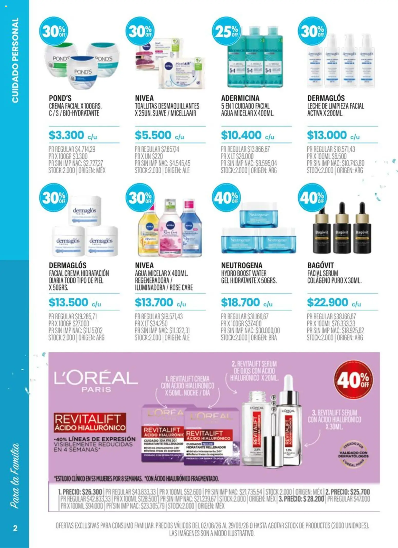 Pigmento - Golazo de ofertas │ válido desde el 02.06.2026 | Página: 2 | Productos: Serum, Toallitas desmaquillantes, Agua, Crema