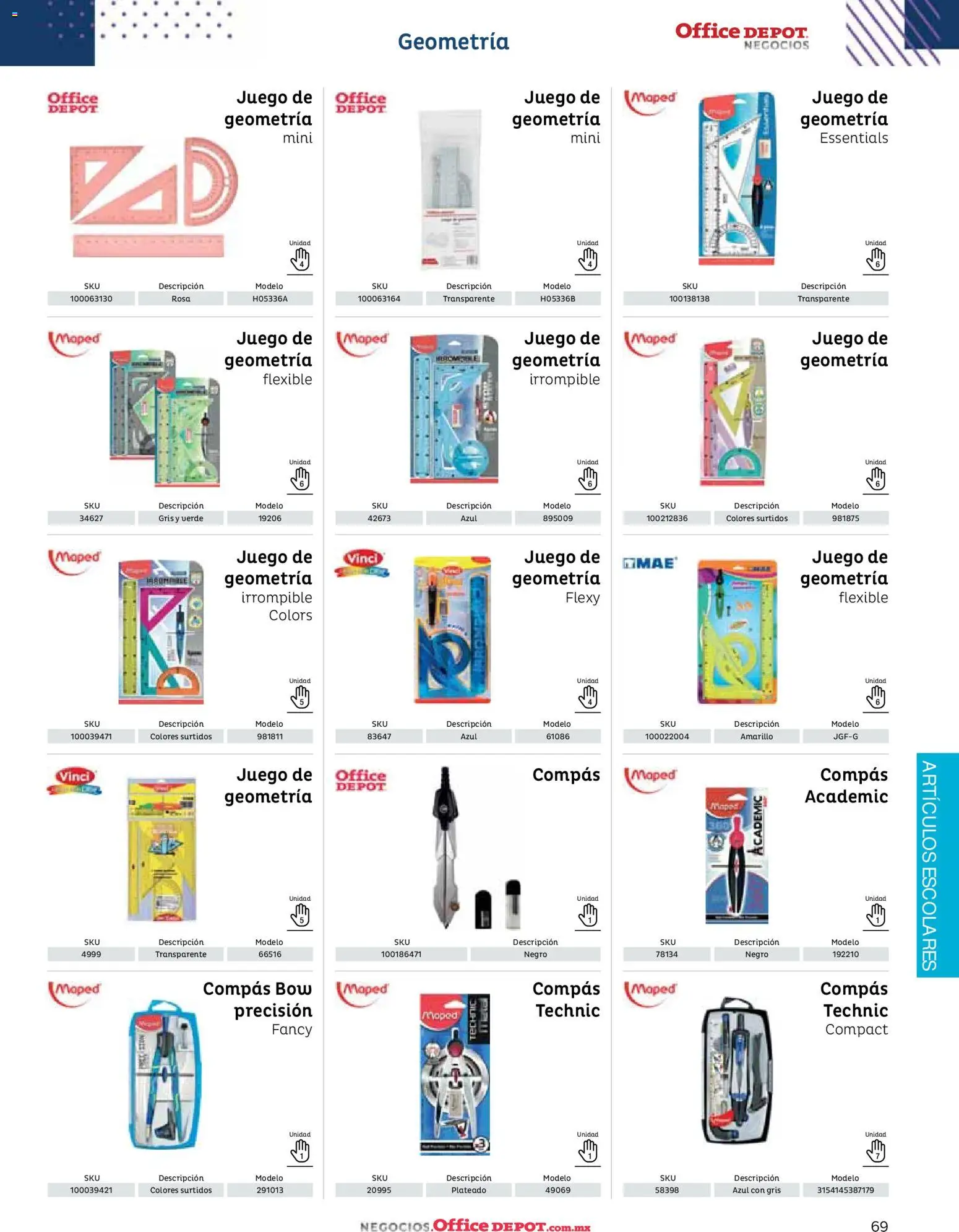 Nuevas ofertas de Office Depot válidas en toda la República Mexicana desde el 12/01/2026. ¡Encuentra las mejores ofertas en Office Depot catálogo 2026! | Página: 71 | Productos: Juego, Flexible