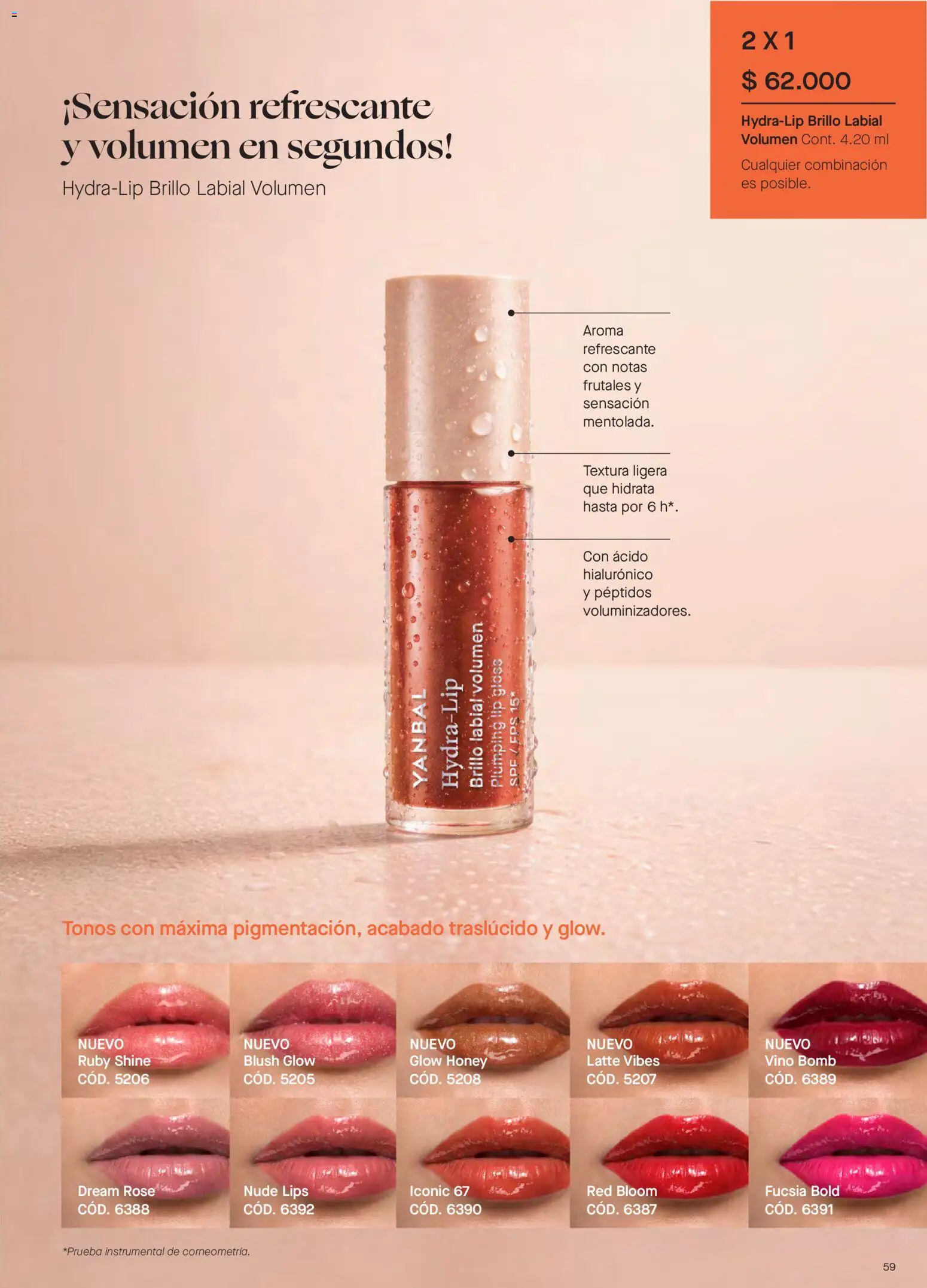 Yanbal revista - valida desde el 20/06/2026 | Página: 59 | Productos: Brillo, Combinación, Vino