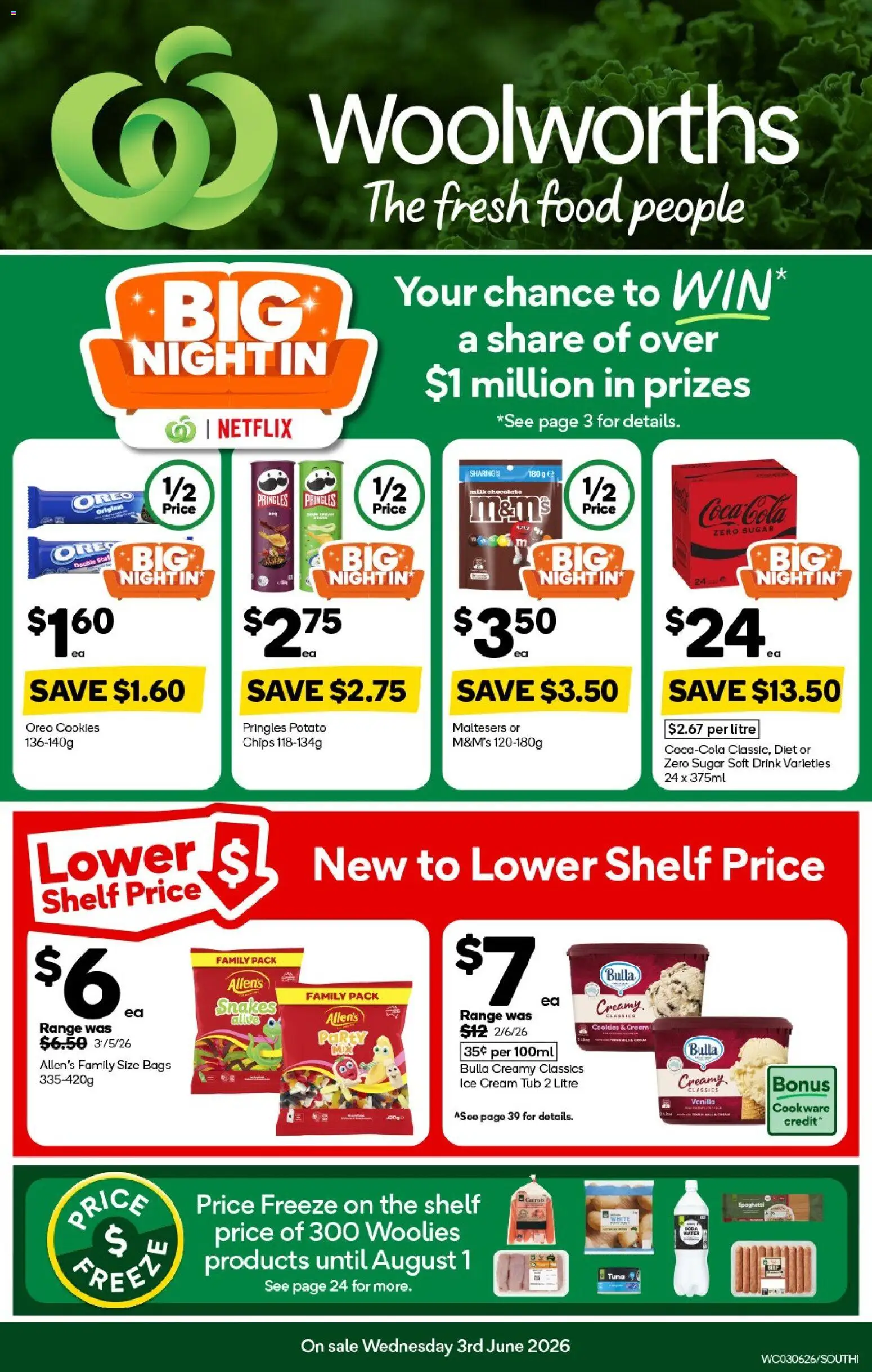 Woolworths catalogue - valid from 03.06.2026 | Page: 1 | Products: Cookware, Chips, Carrots, Cream