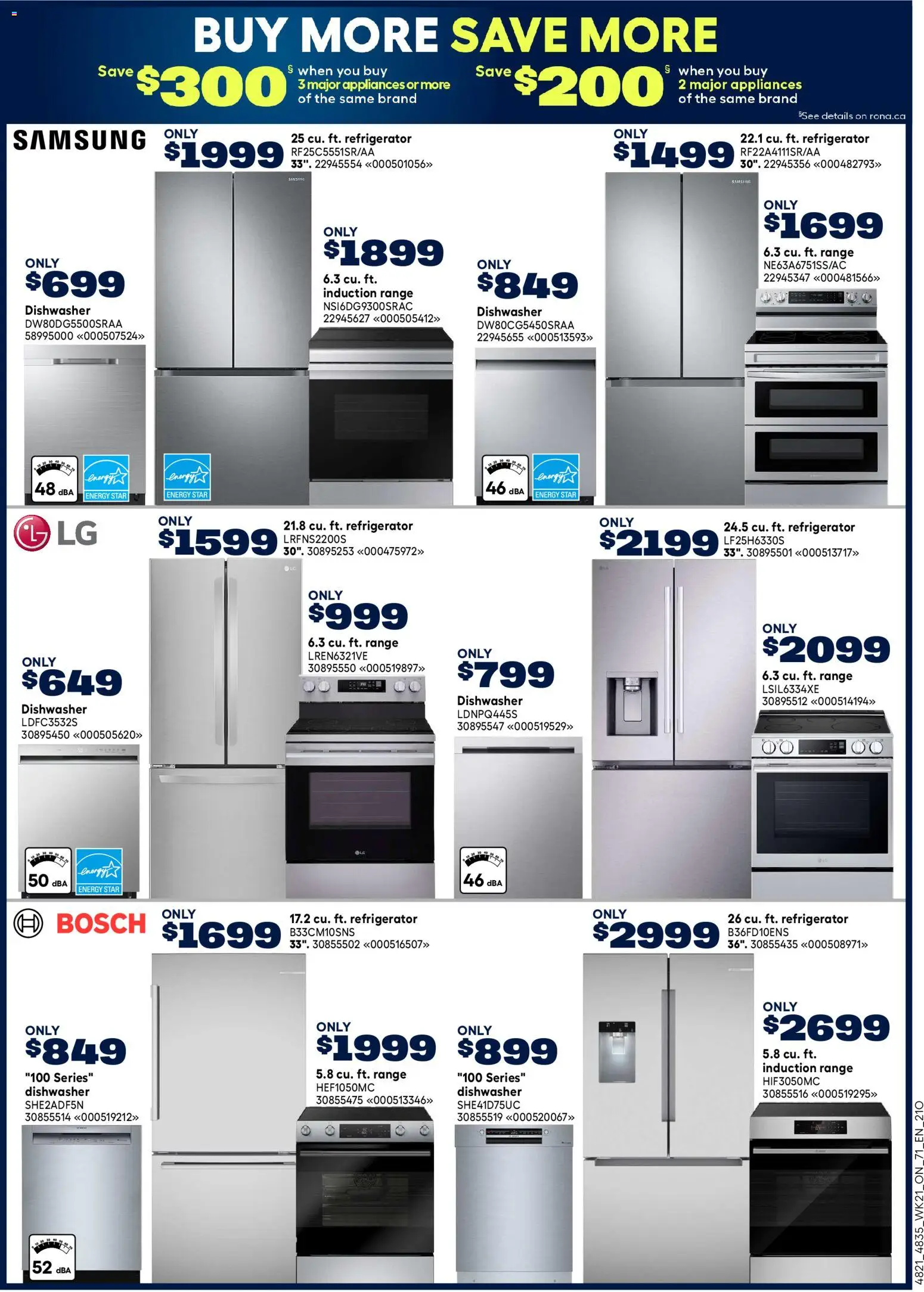 Rona flyer valid from 18.06.2026 | Page: 19 | Products: Refrigerator, Dishwasher