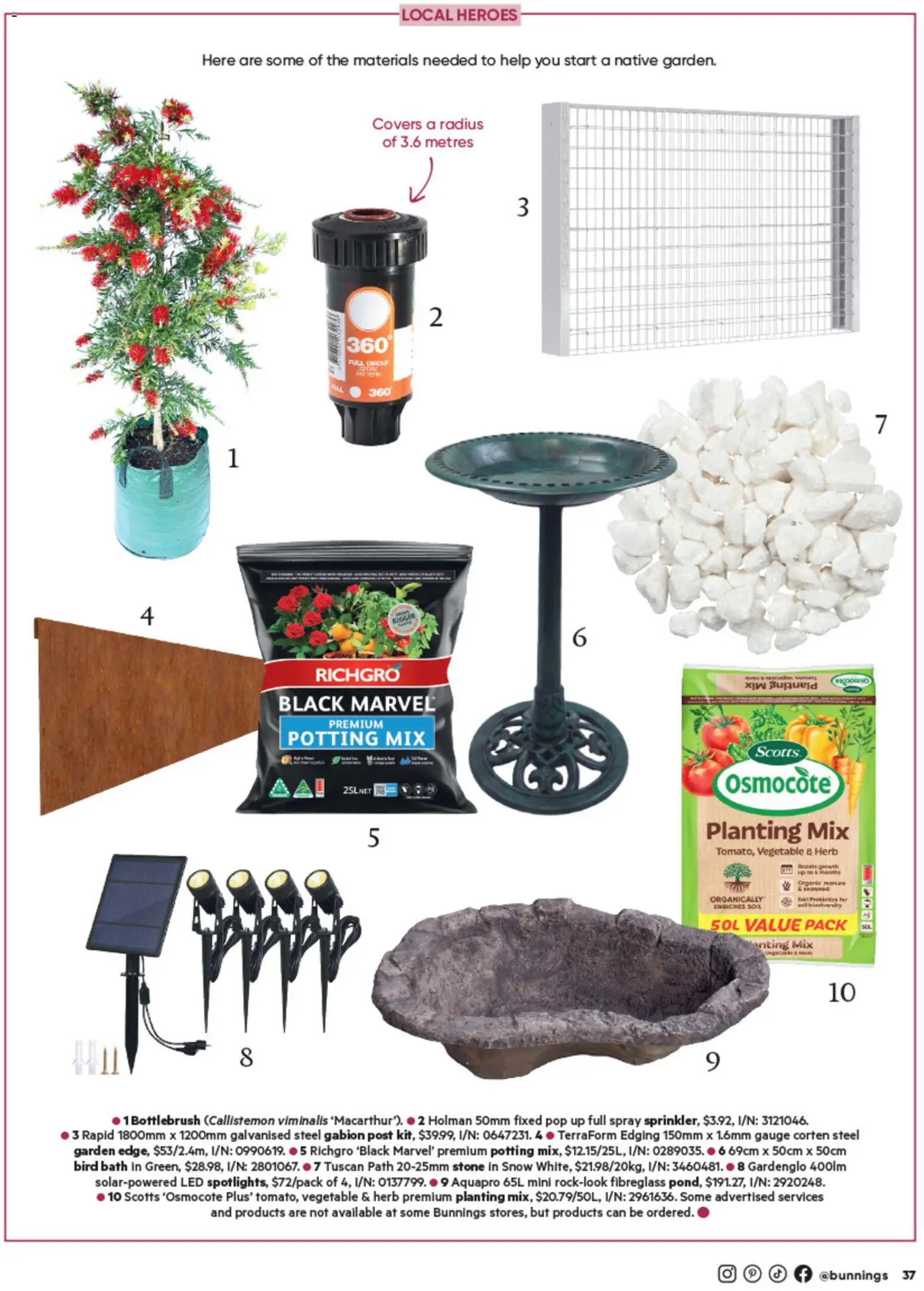 Bunnings Warehouse catalogue - valid from 01/10/2026 | Page: 37 | Products: Bath, Native, Herb, Soil