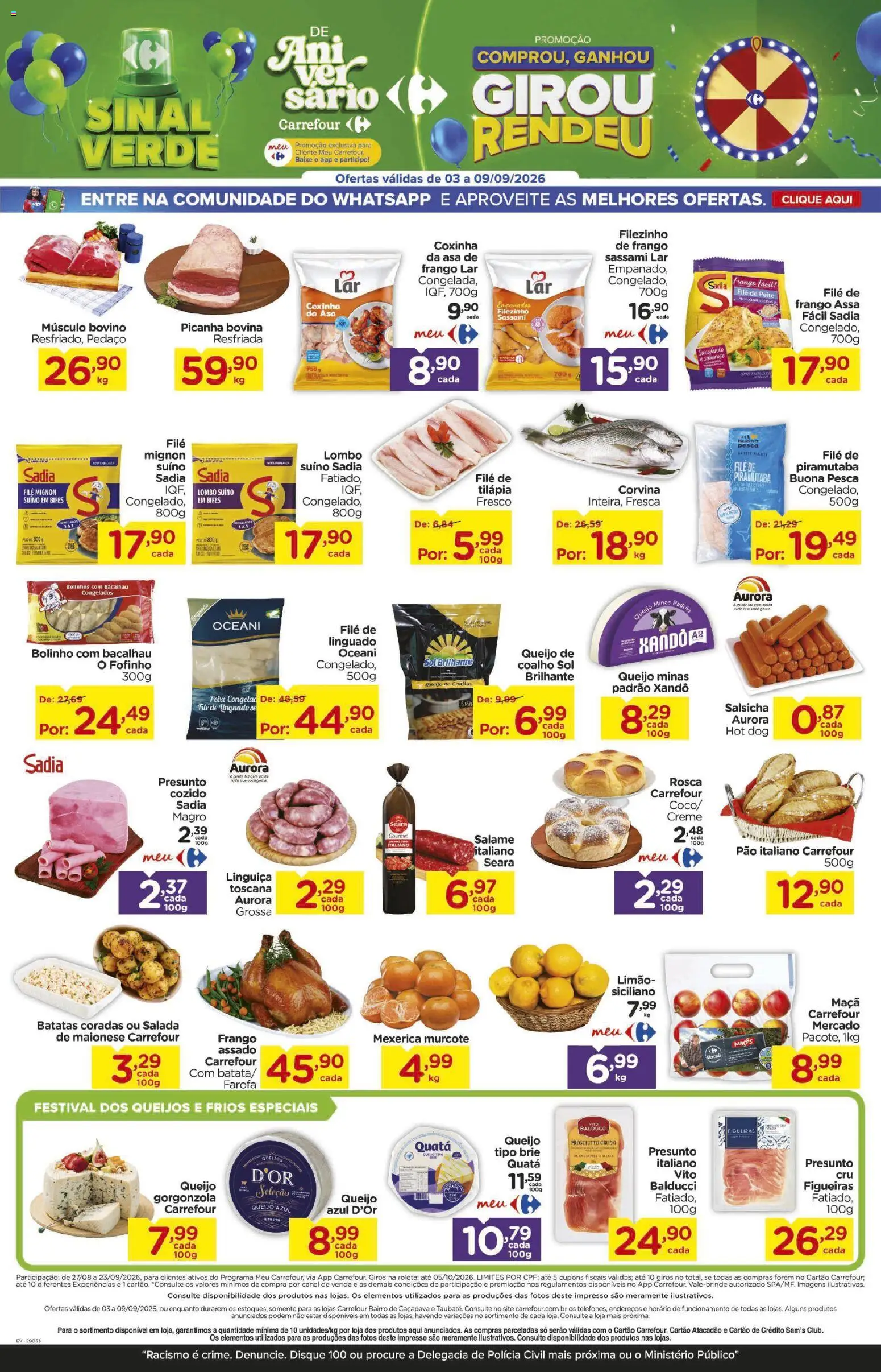 Carrefour Bairro Folheto - válido de 03/09/2026 | Página: 2 | Produtos: Pão, Salame, Brie, Salada