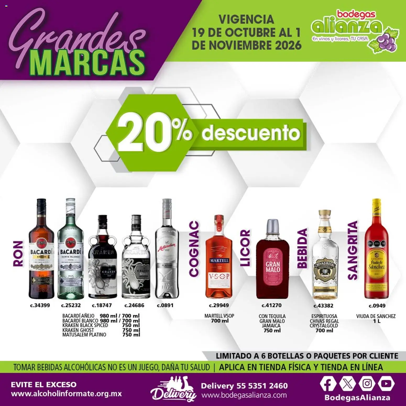 Nuevas ofertas de Bodegas Alianza válidas en toda la República Mexicana desde el 19/10/2026. ¡Encuentra las mejores ofertas en Bodegas Alianza catálogo Grandes Marcas! | Página: 3