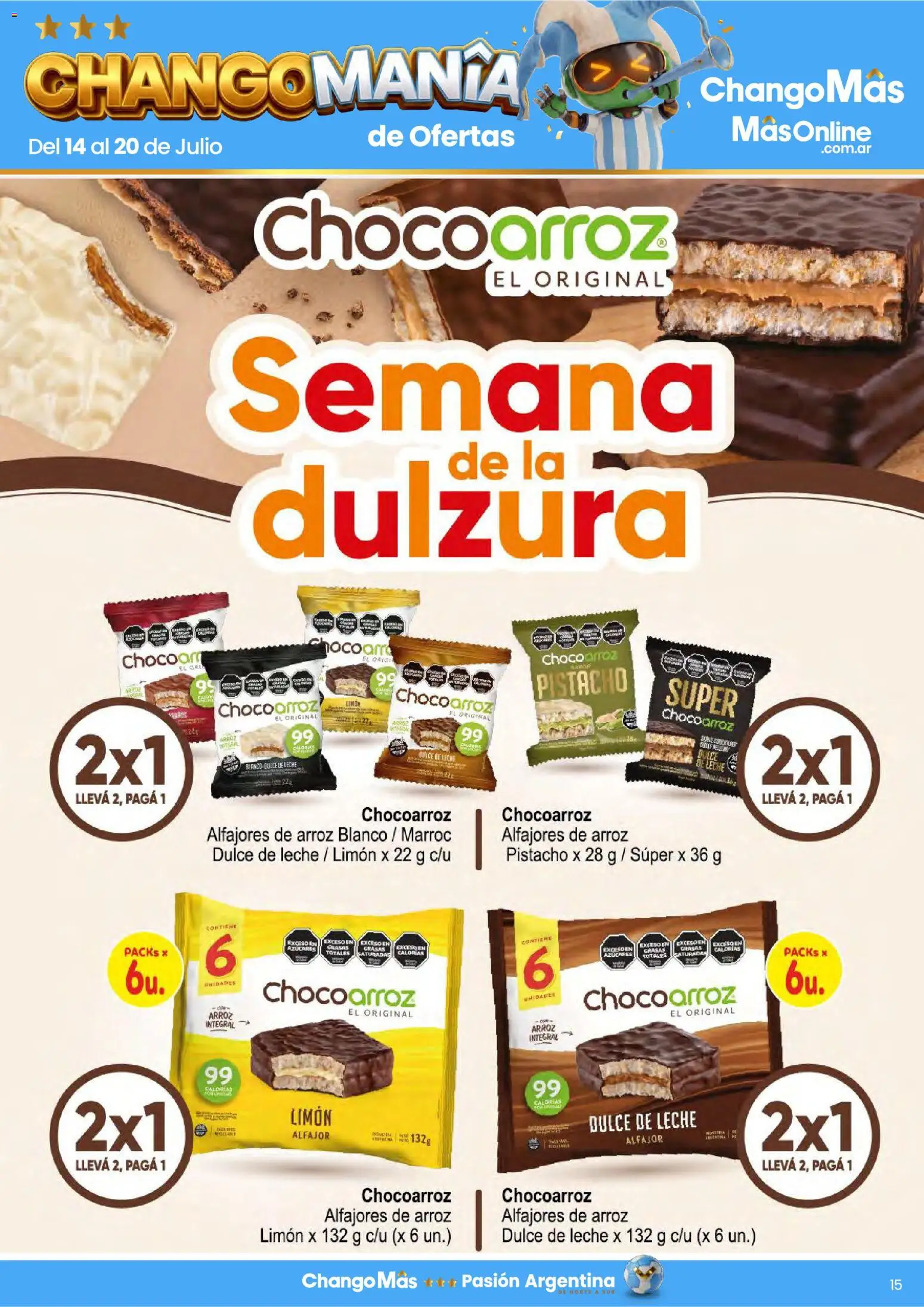 Changomas Especial dulzura │ válido desde el 14/07/2026 | Página: 11 | Productos: Limón, Leche, Alfajor, Arroz