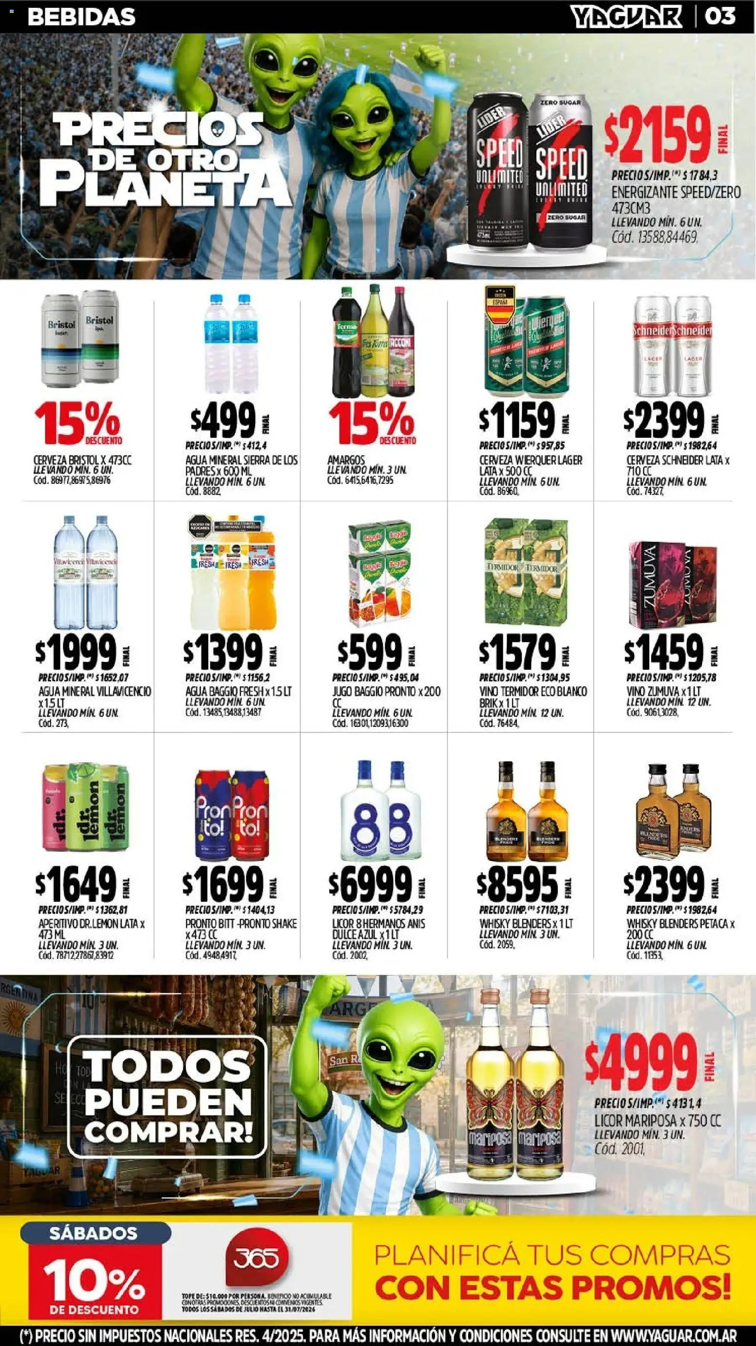 Yaguar - Oferta Semanal Mar del Plata │ válido desde el 06/07/2026 | Página: 4 | Productos: Jugo, Vino, Cerveza, Sierra